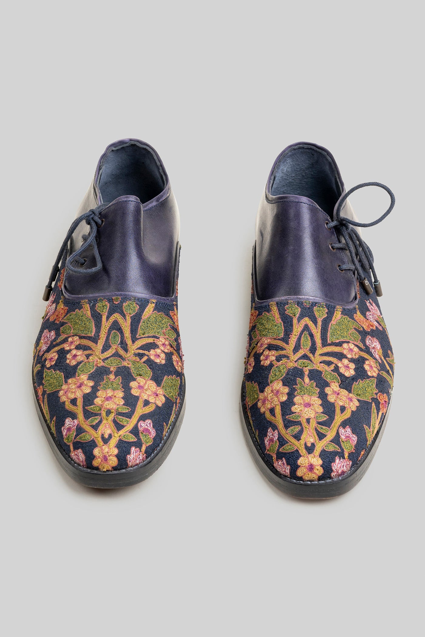 Navy Blue Lace - Up Shoes