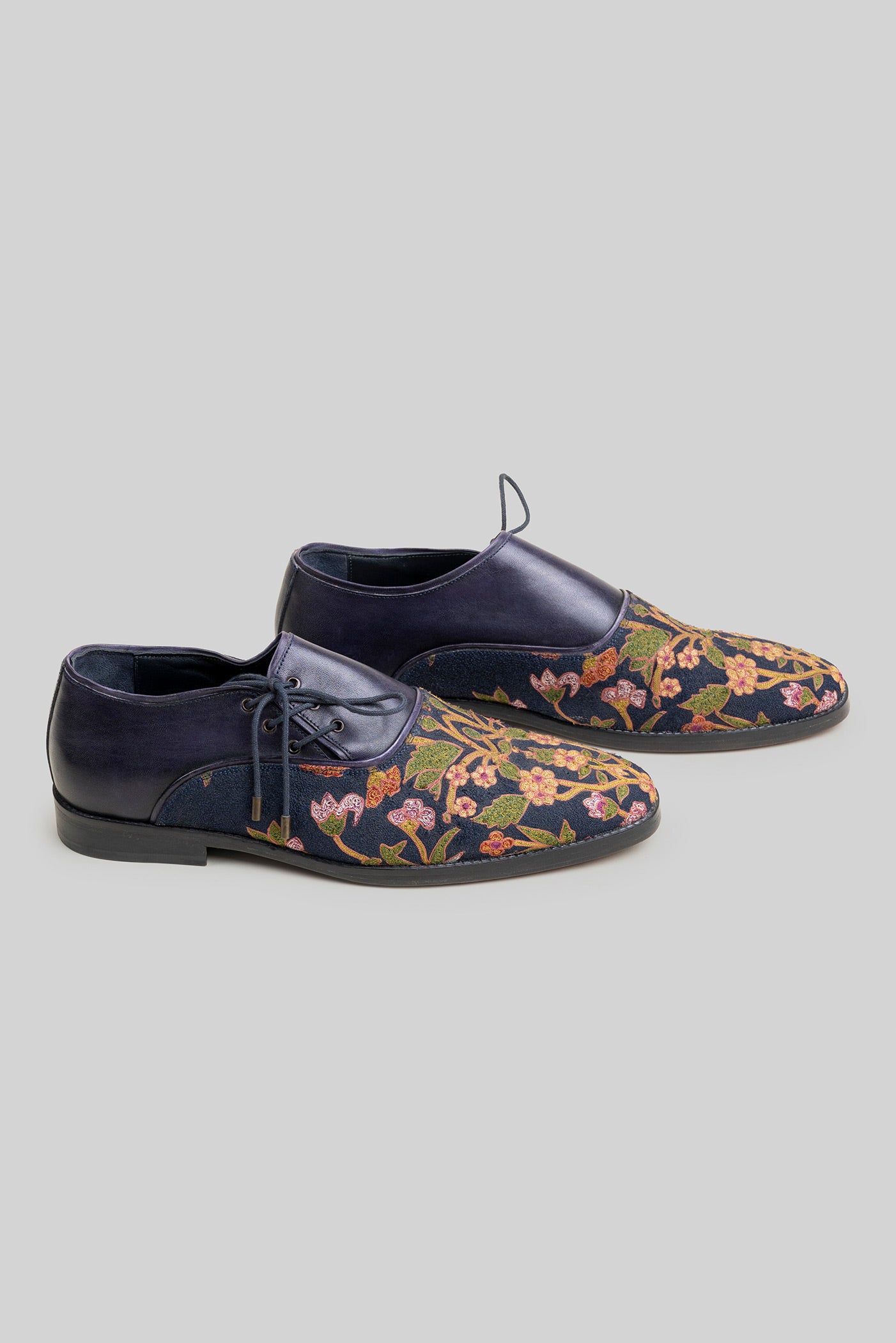 Navy Blue Lace - Up Shoes