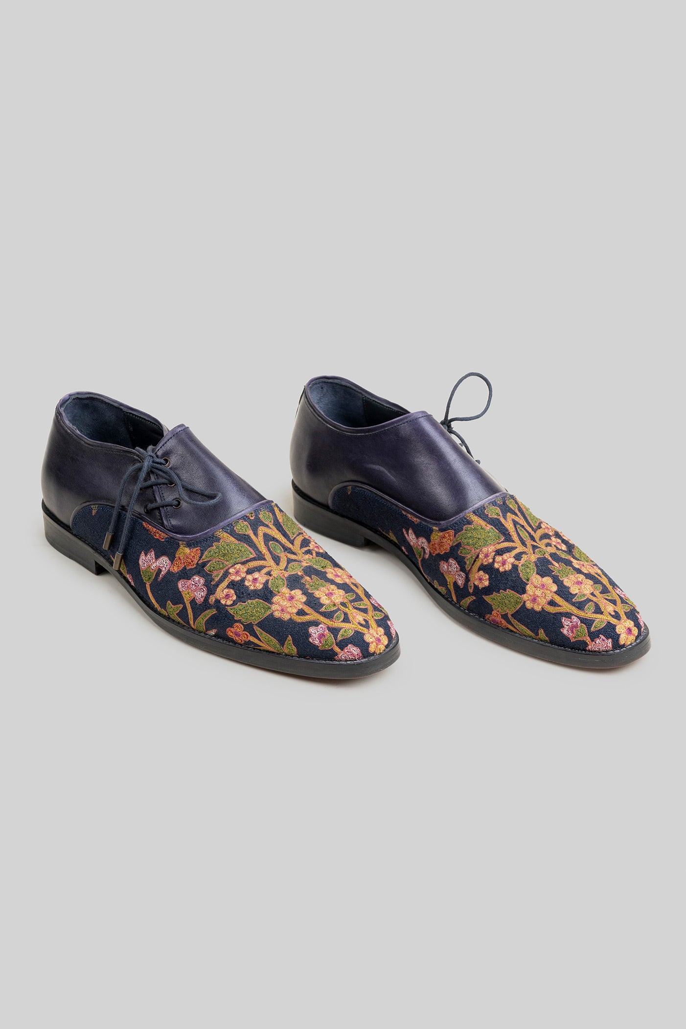 Navy Blue Lace - Up Shoes