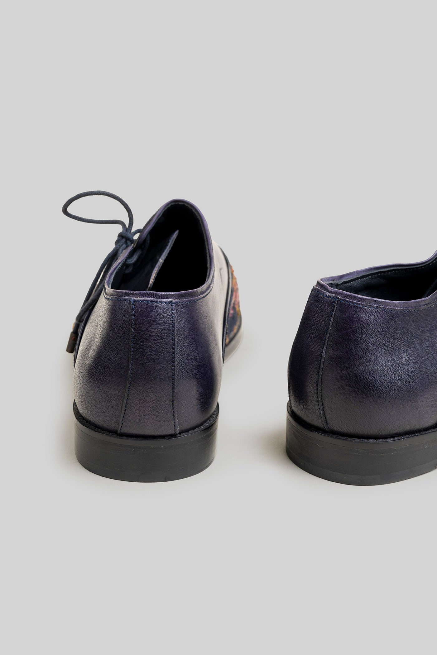 Navy Blue Lace - Up Shoes