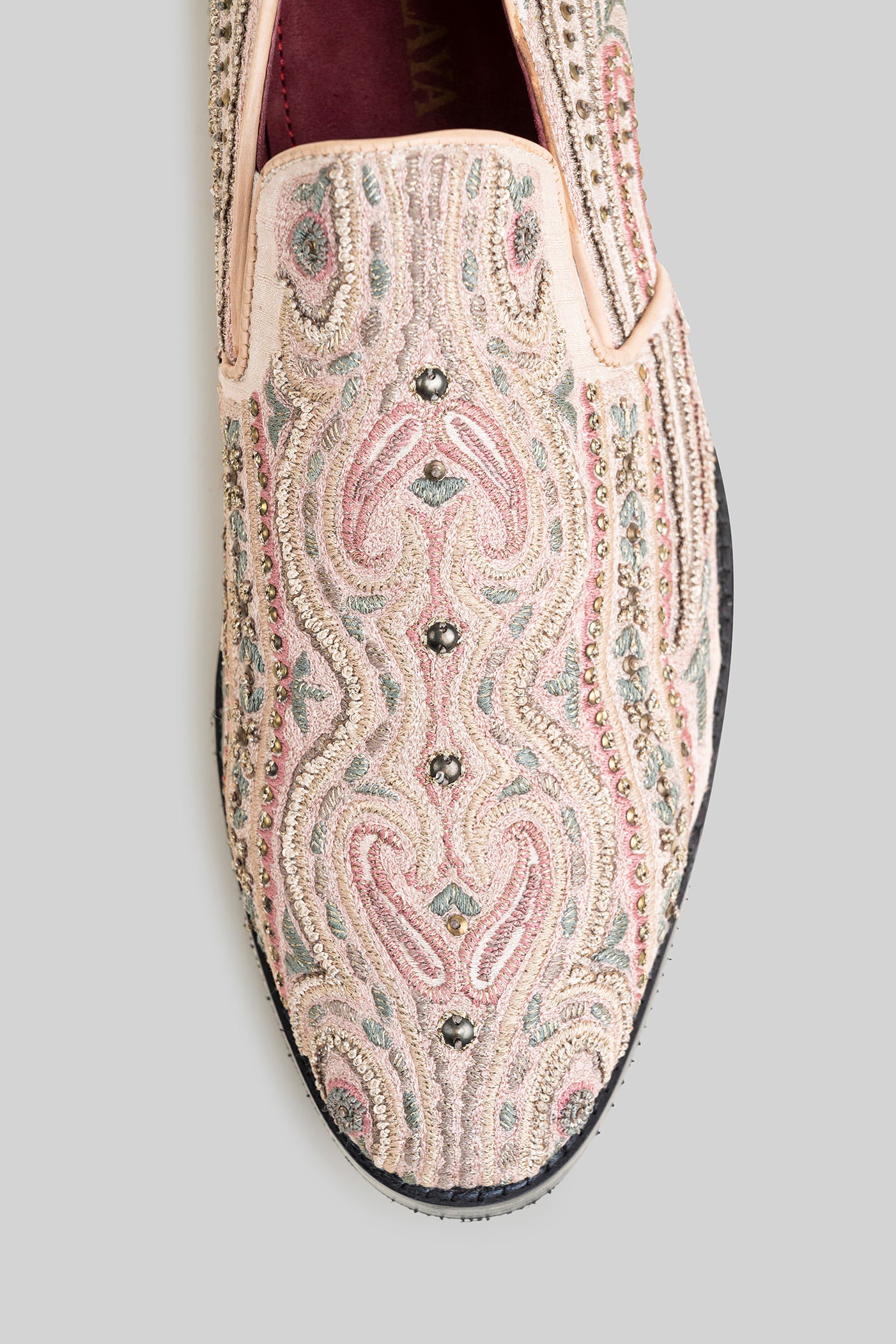 Ivory - Pastel Embroidered Loafers