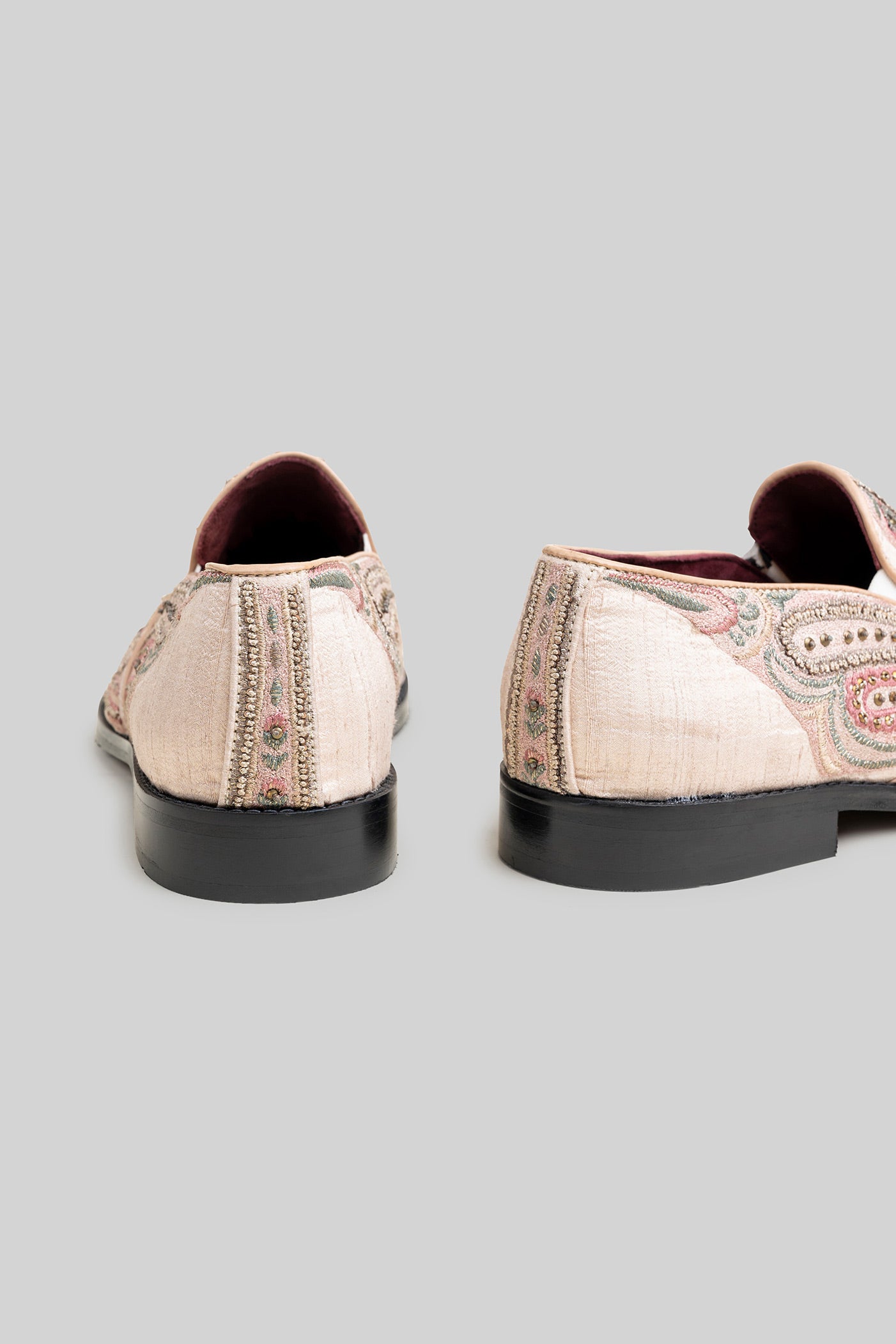 Ivory - Pastel Embroidered Loafers