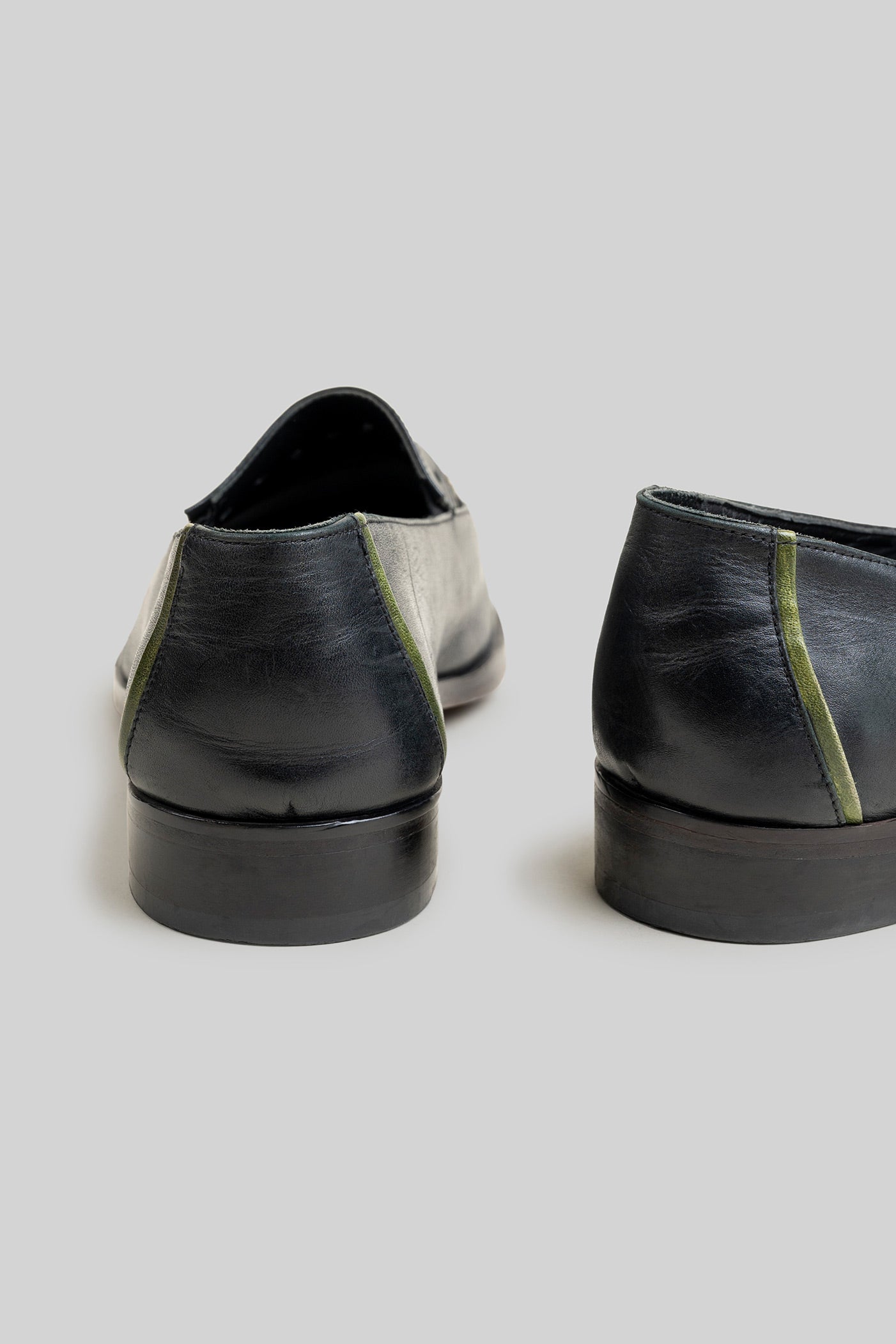 Rich Black Embroidered Loafers