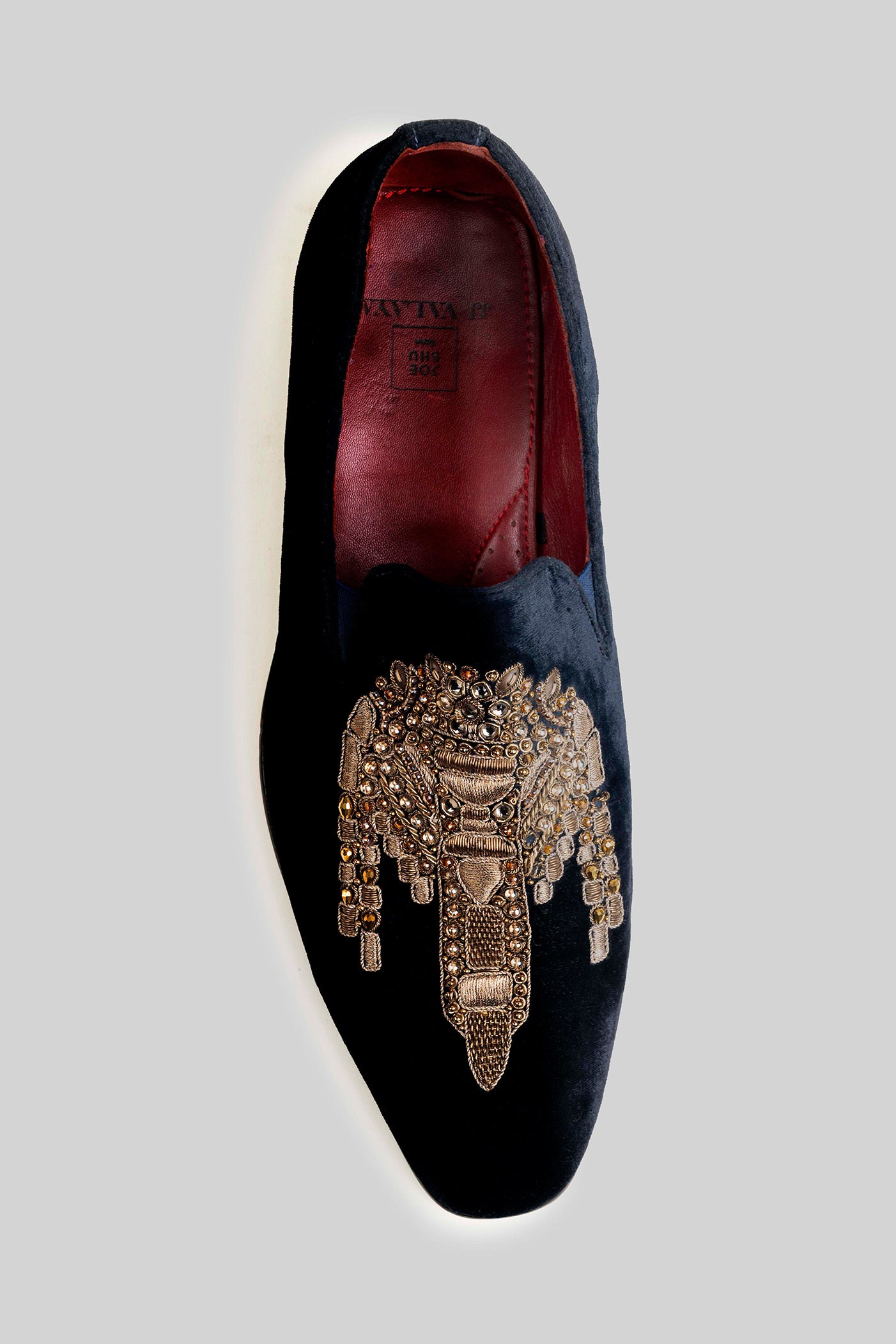 Midnight Blue Velvet Loafers