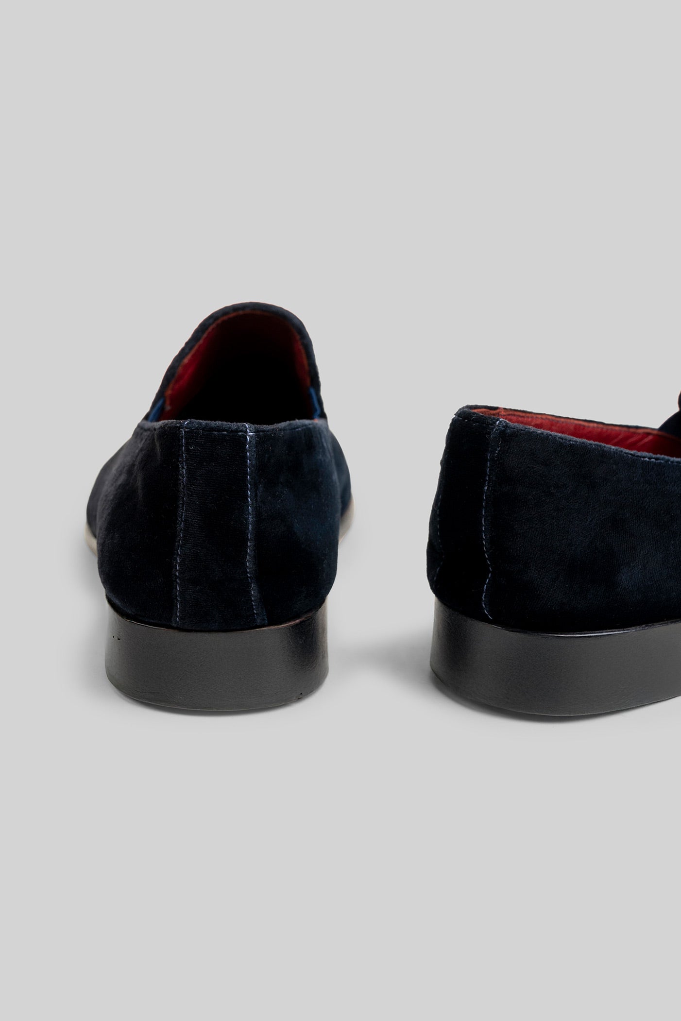 Midnight Blue Velvet Loafers