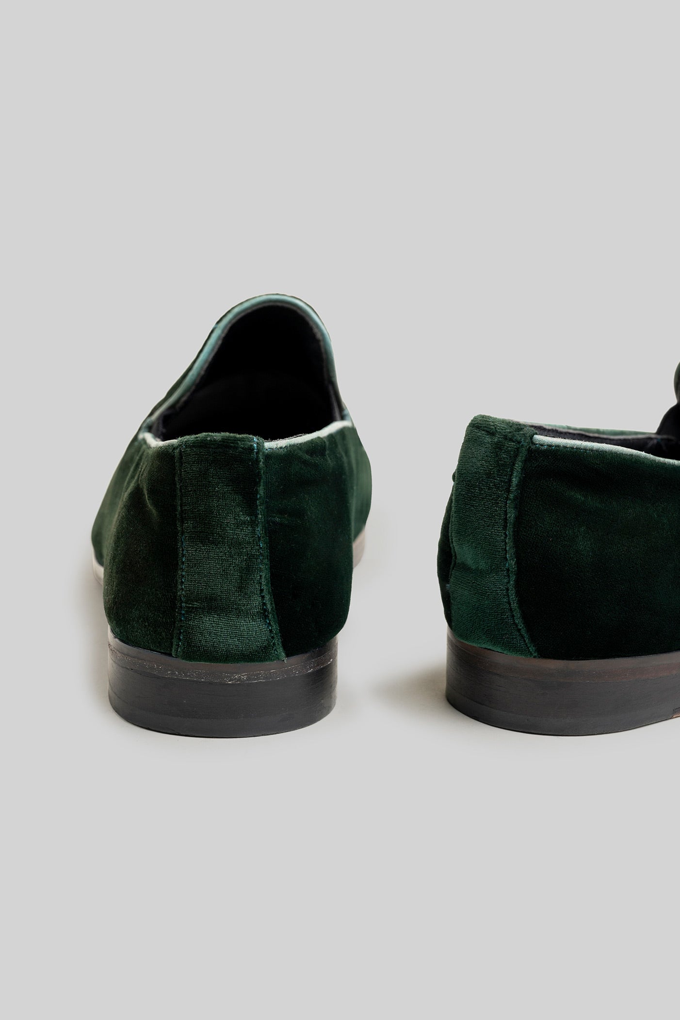 Emerald Green Velvet Loafers