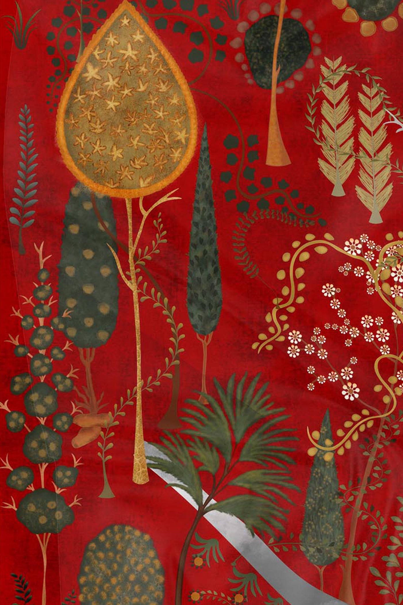 Scarlet Red Pocket Square