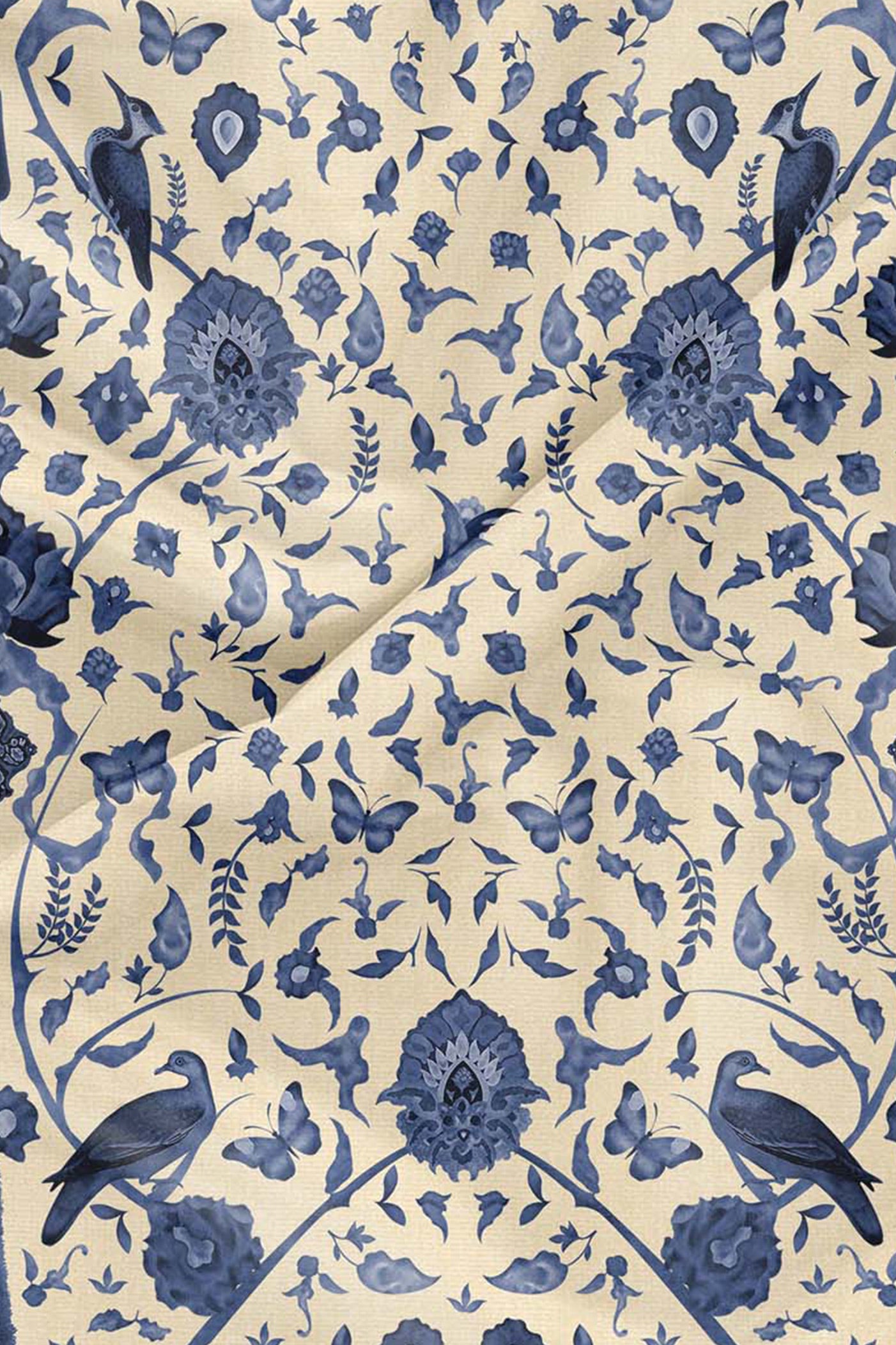 Ivory - Blue Pocket Square