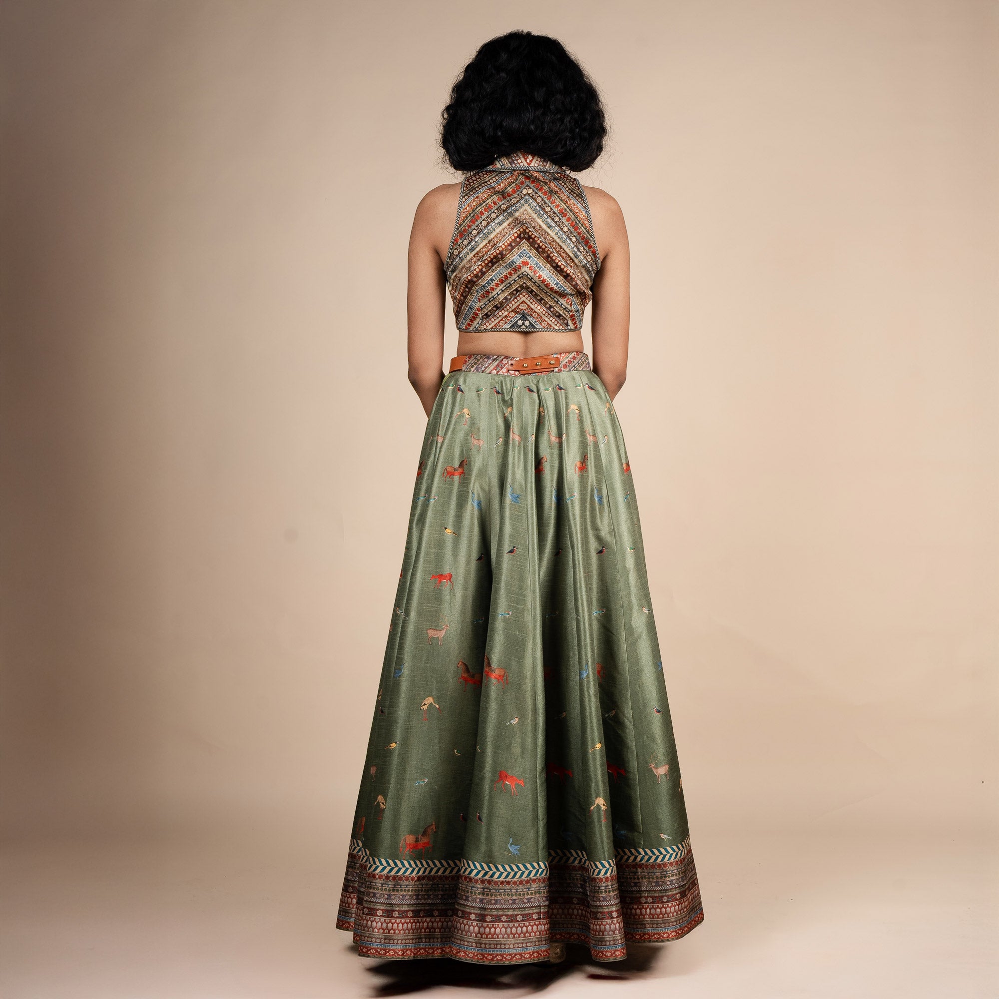 Sage Green Skirt Set | PANJ
