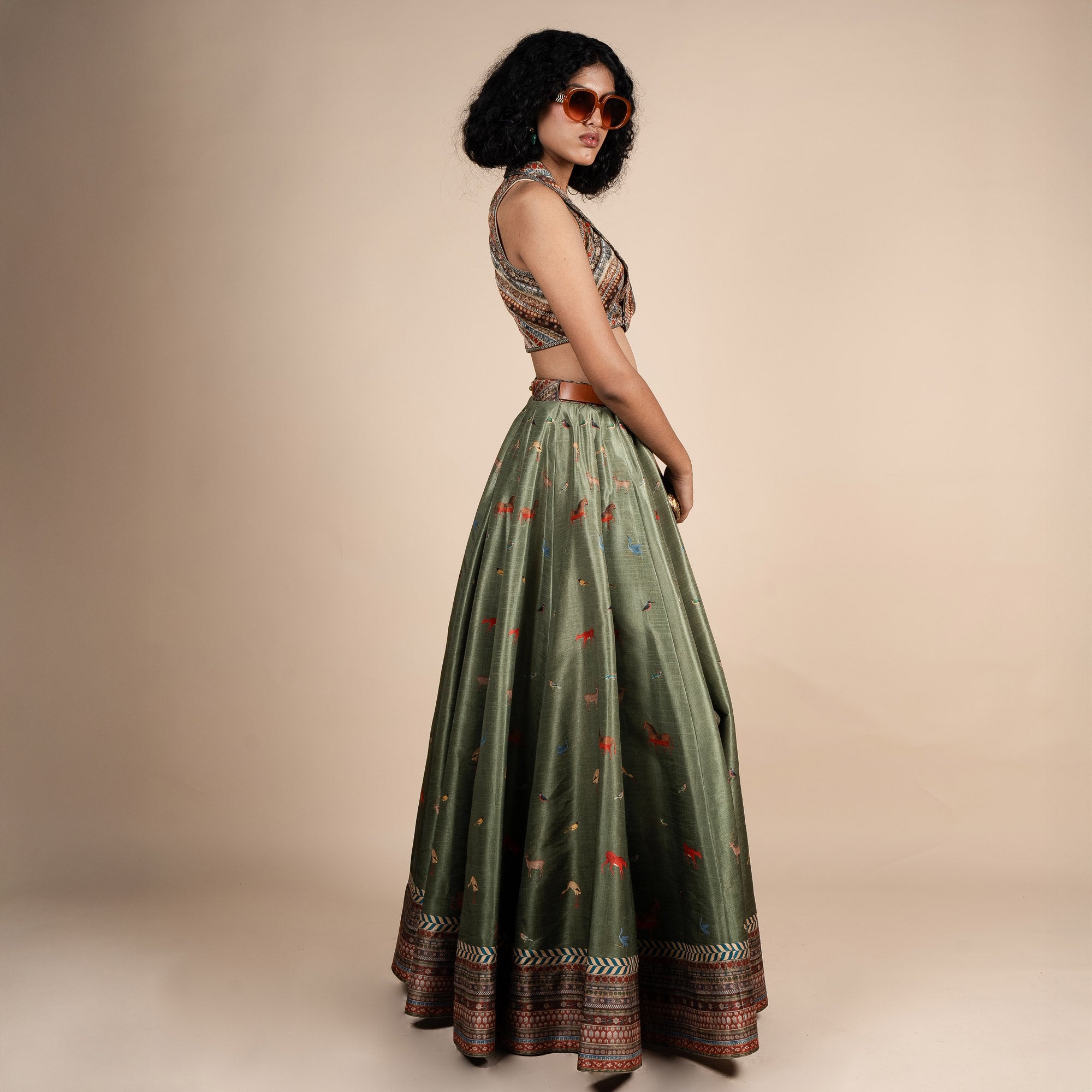 Sage Green Skirt Set | PANJ