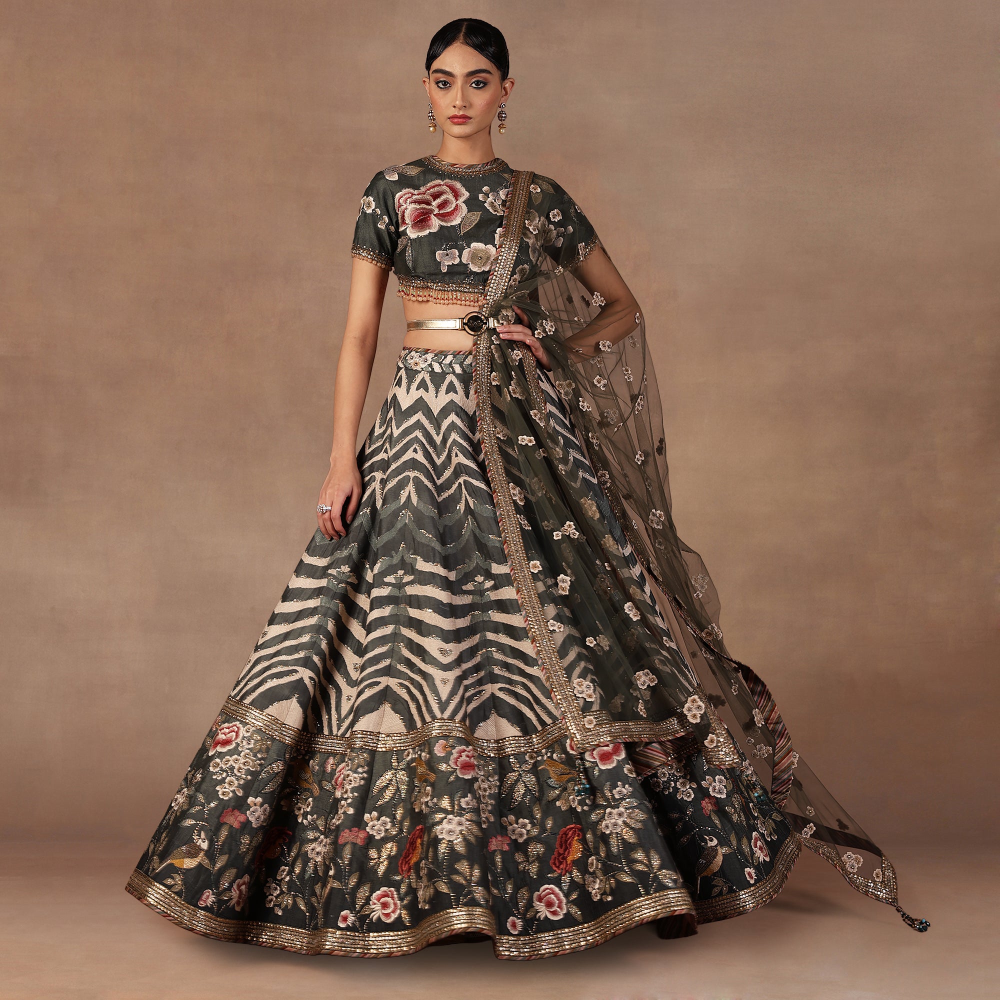 Sage Green Lehenga Set | EAST