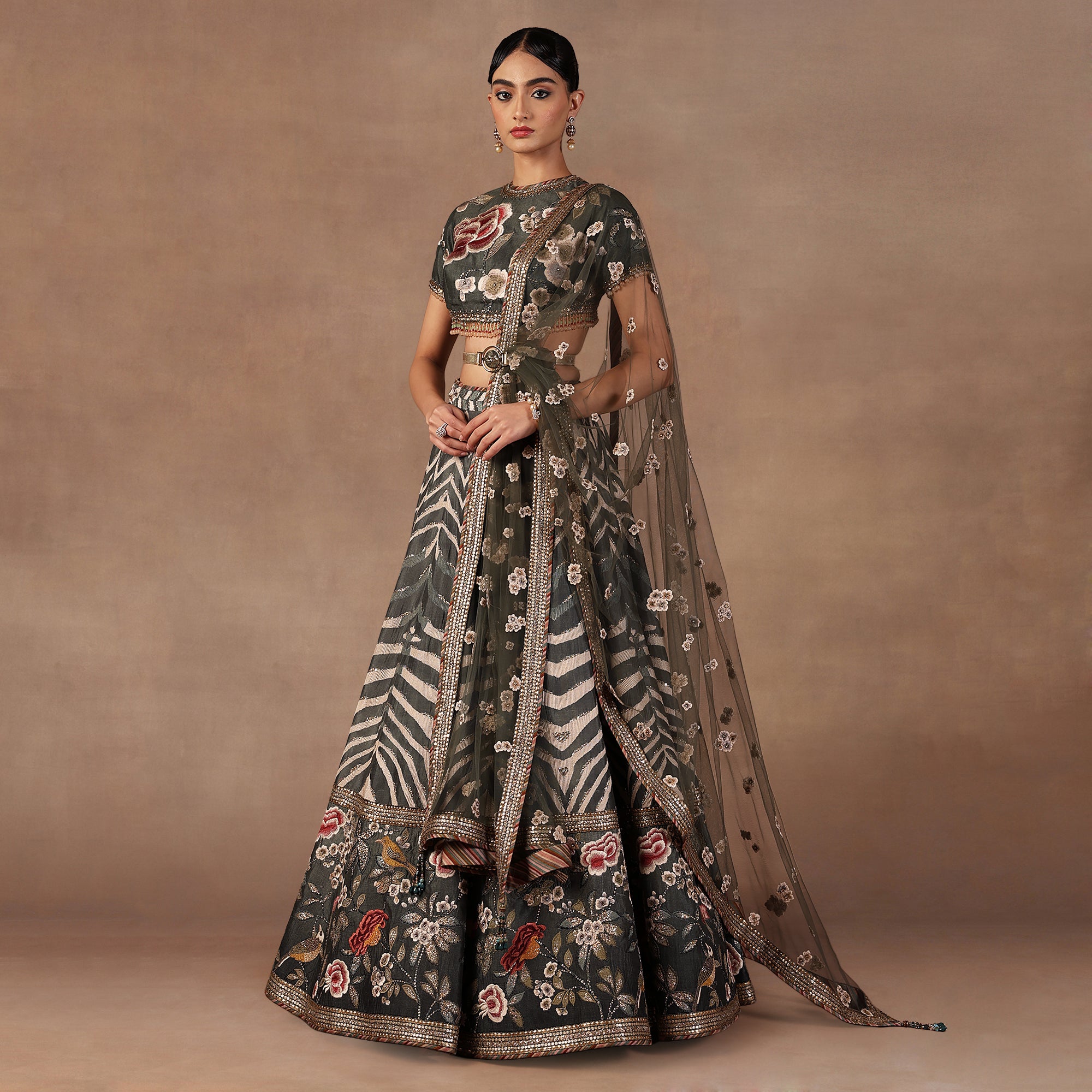 Sage Green Lehenga Set | EAST