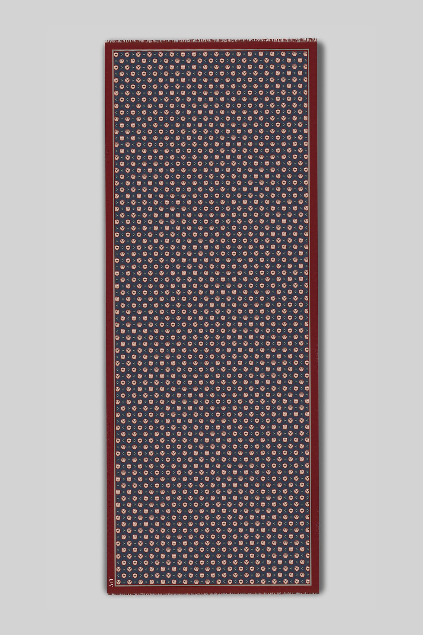 Slate Blue Printed Scarf