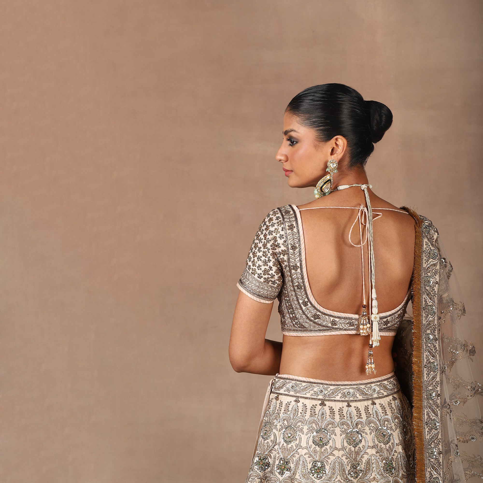 Soft Nugrey Lehenga Set | MURAQQA