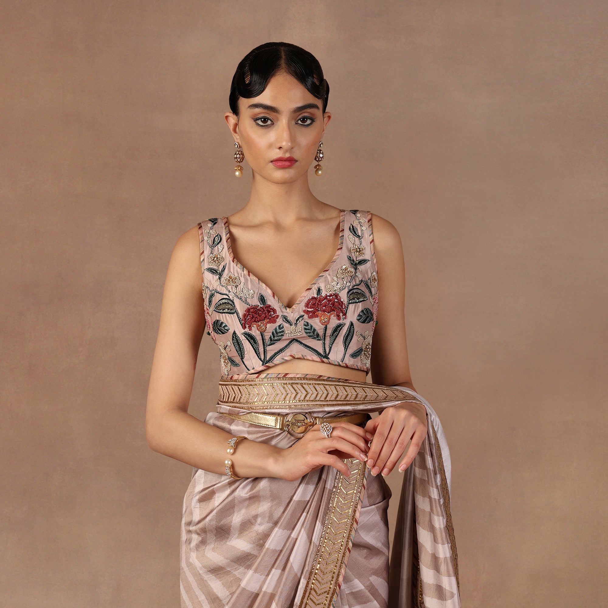 Soft Pink Saree Set | EAST