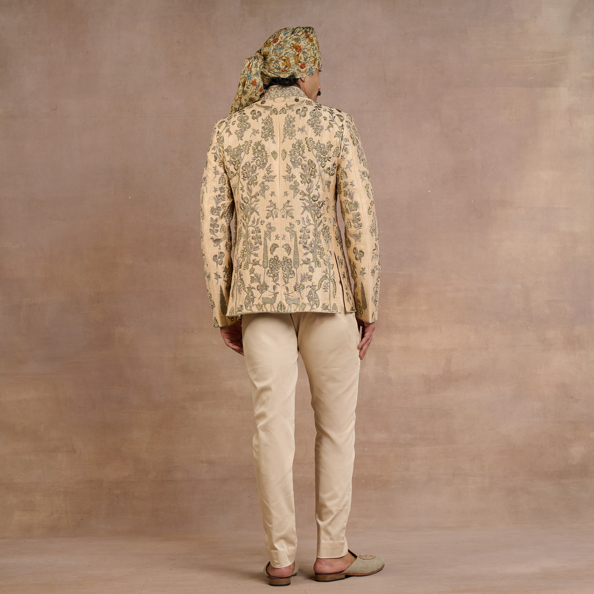 Almond Ivory Bandhgala Set | Siddi