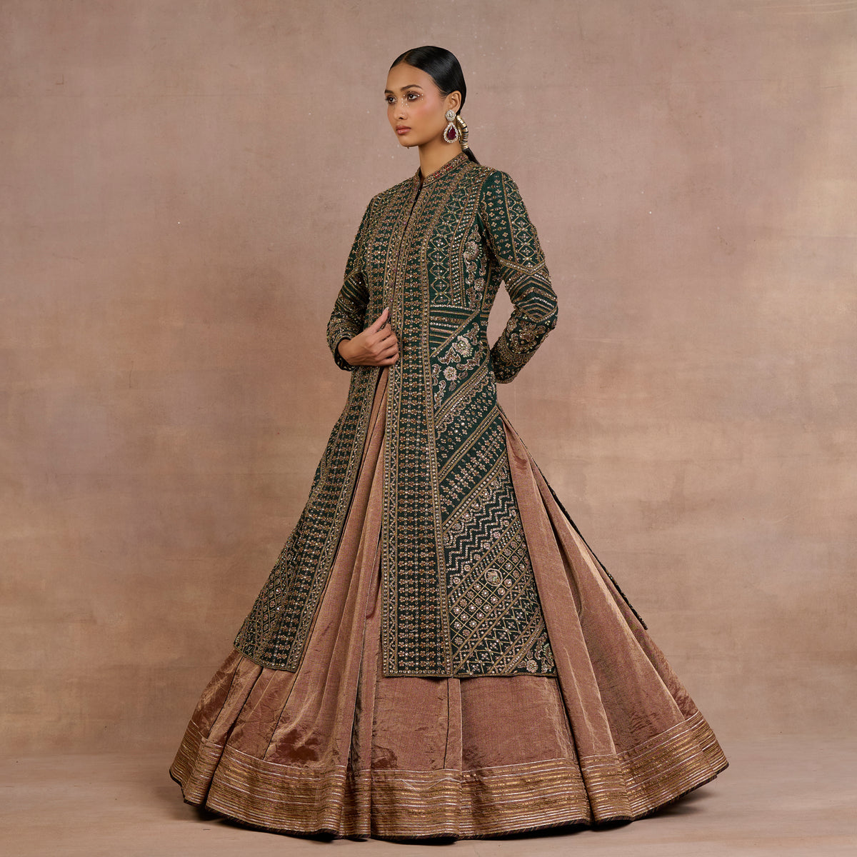 Emerald Ombre Jacket Set | Siddi