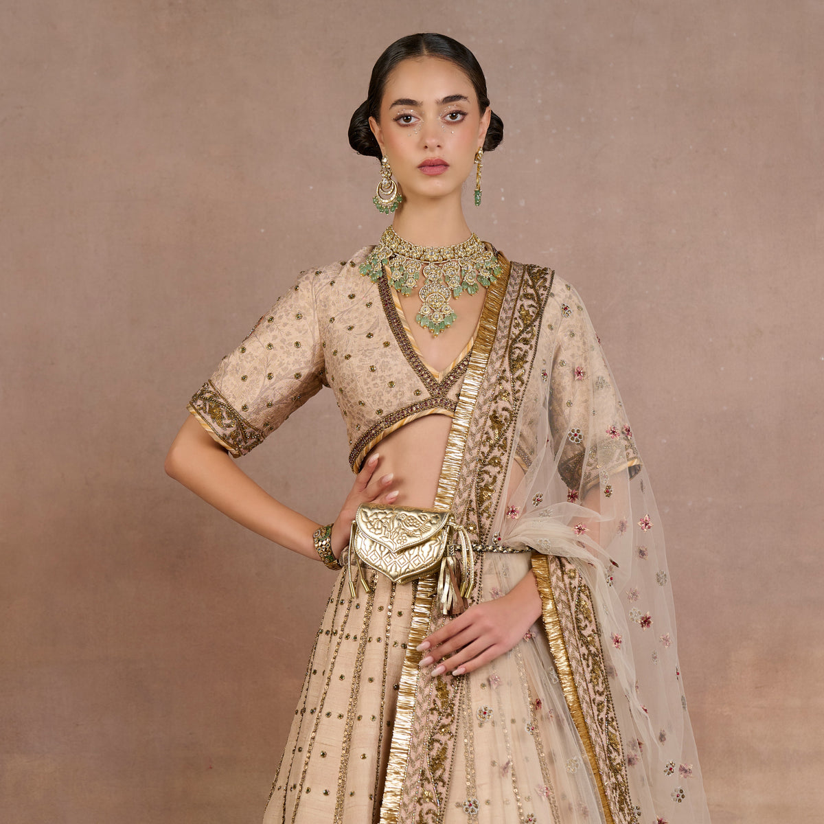 Blush Beige Lehenga Set | Siddi