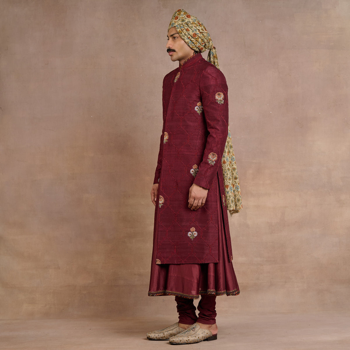 Burgundy Sherwani Set | Siddi