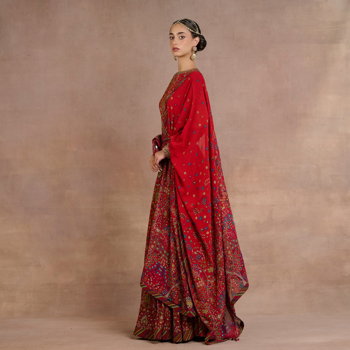 Scarlet Red Anarkali Set | Siddi