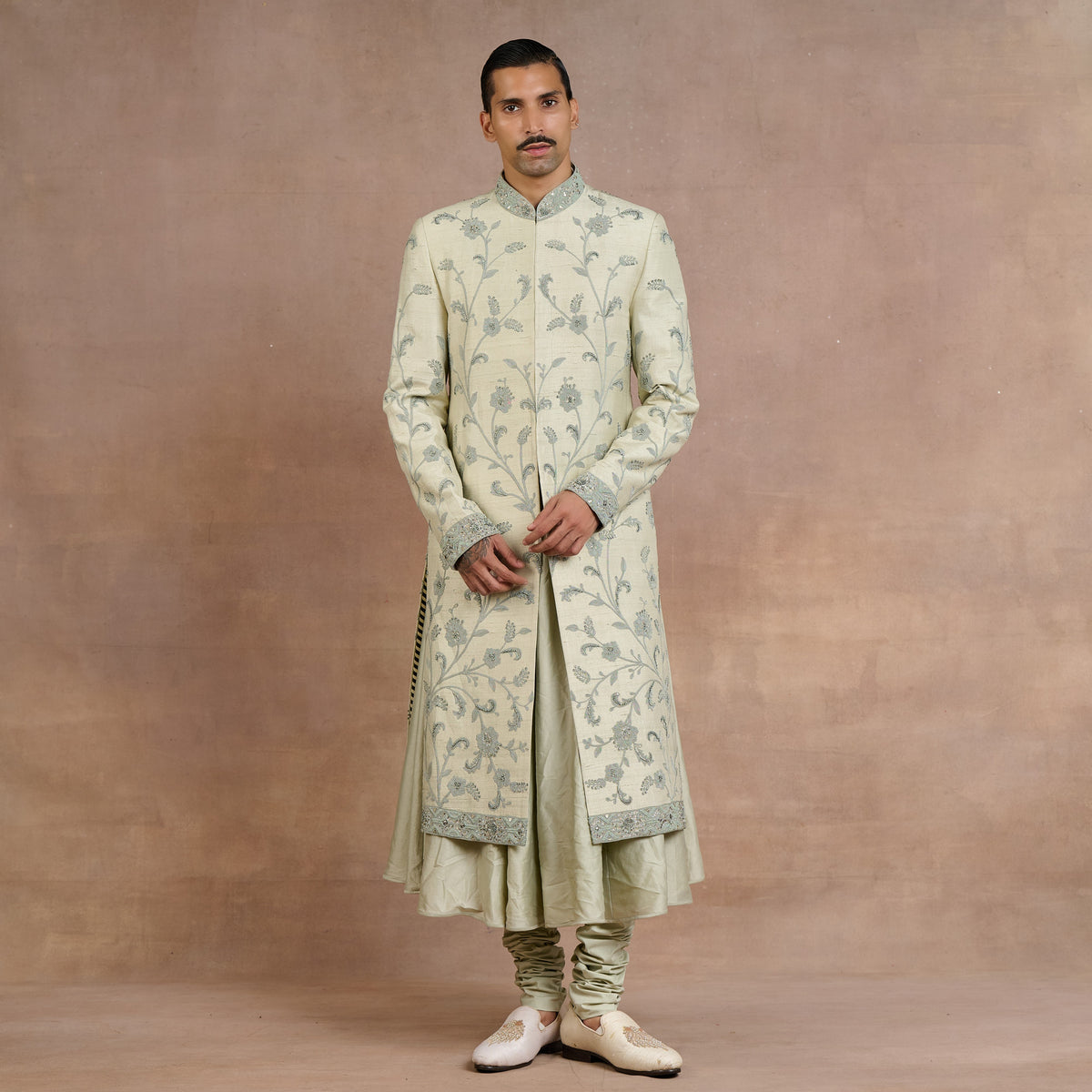 Sage Green Sherwani Set | Siddi