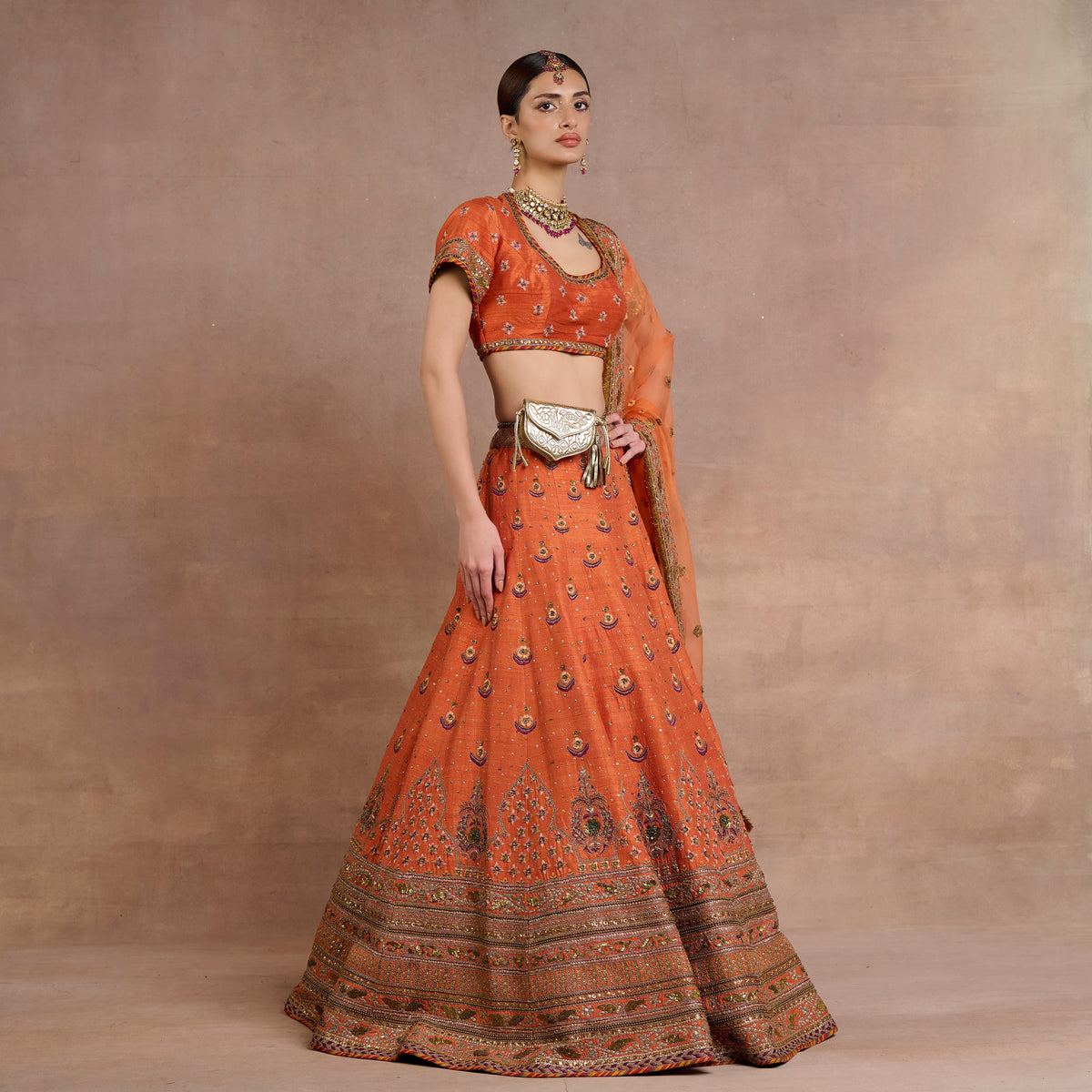 Rust Orange Lehenga Set | Siddi
