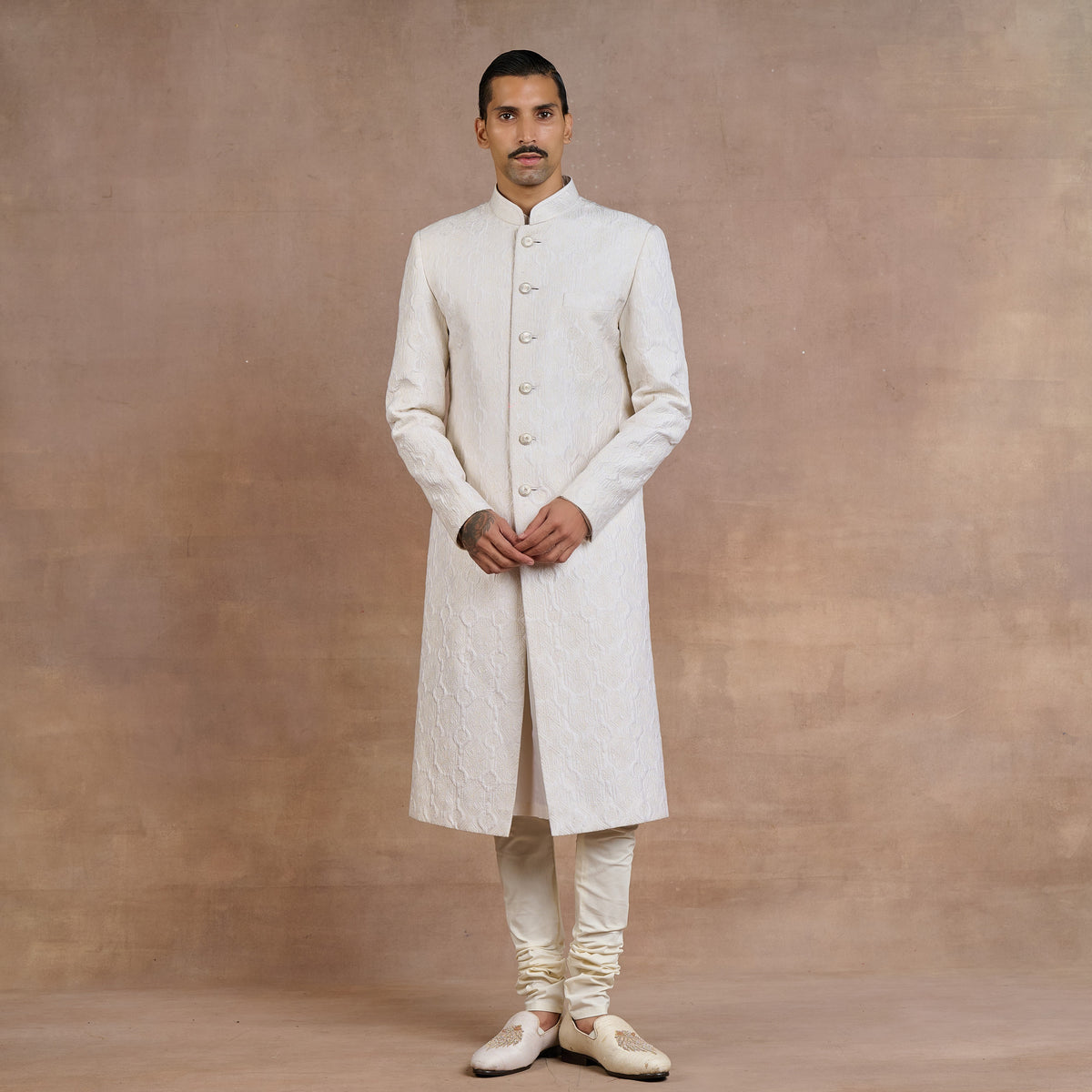 Pearl Ivory Sherwani Set | Siddi