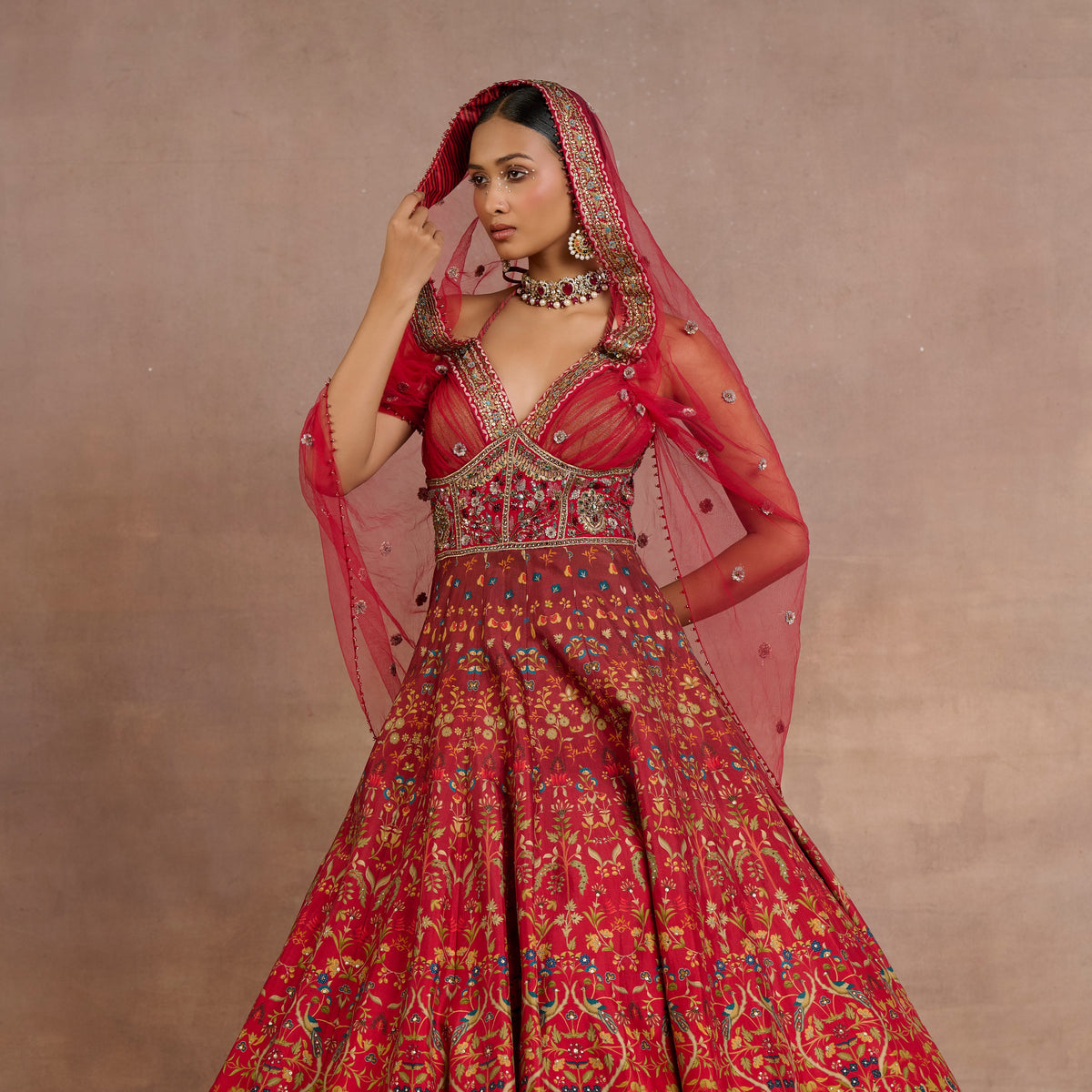 Vermilion Red Dress | Siddi