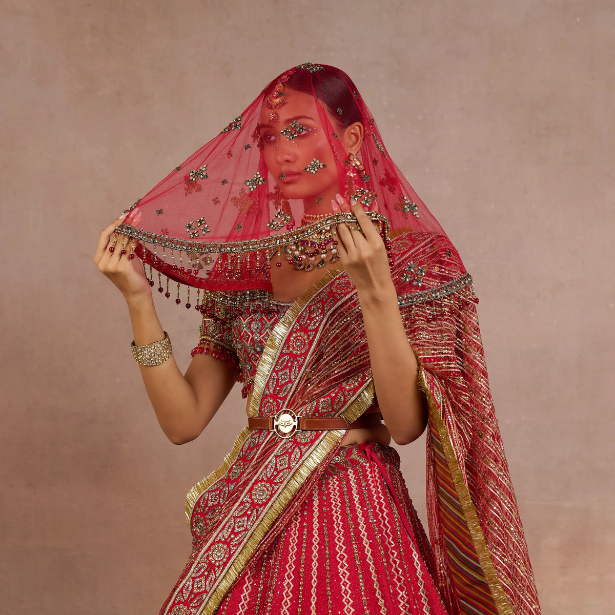 Vermilion Red Lehenga Set | Siddi