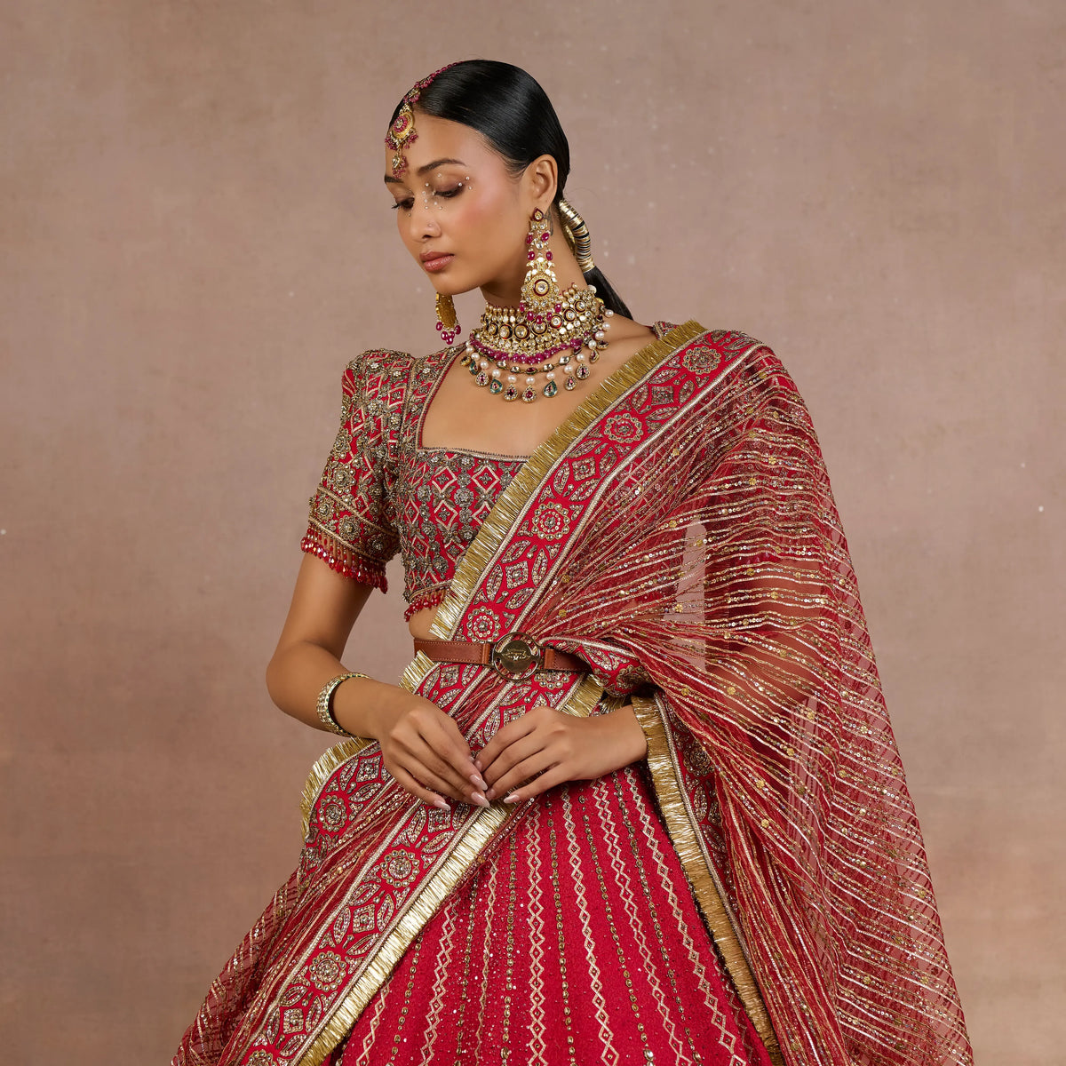 Vermilion Red Lehenga Set | Siddi