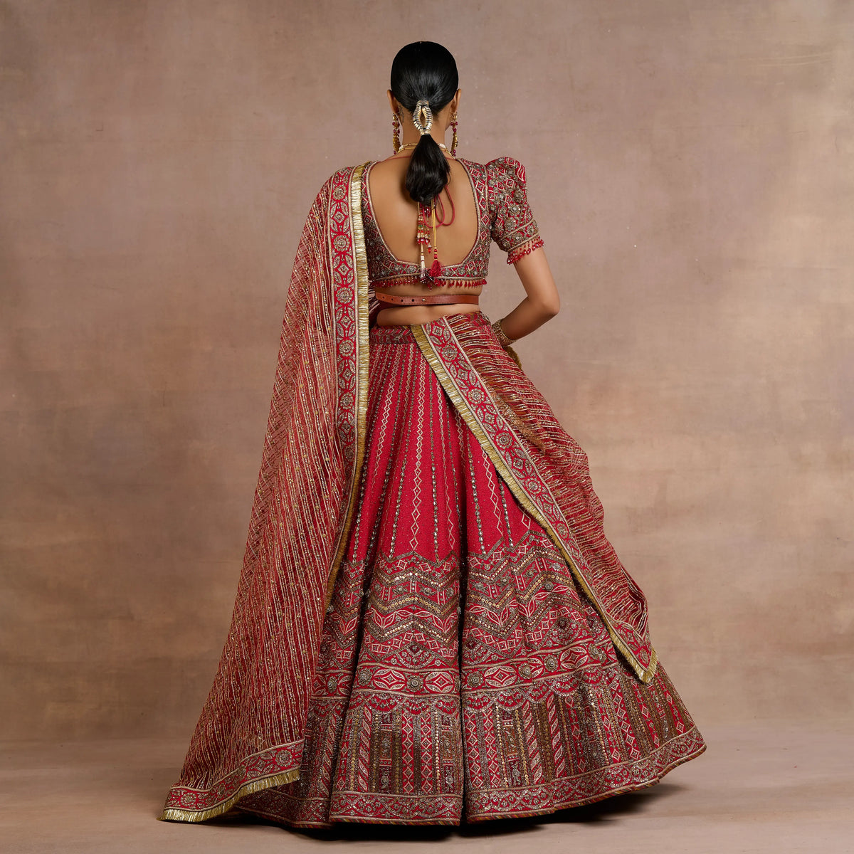 Vermilion Red Lehenga Set | Siddi