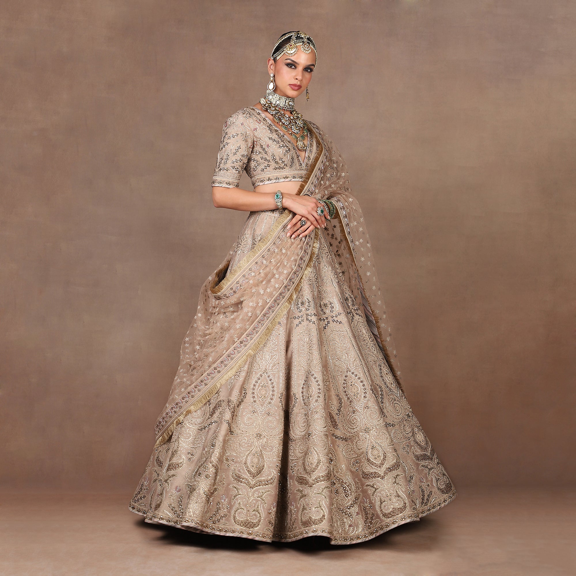 Taupe Lehenga Set | MURAQQA