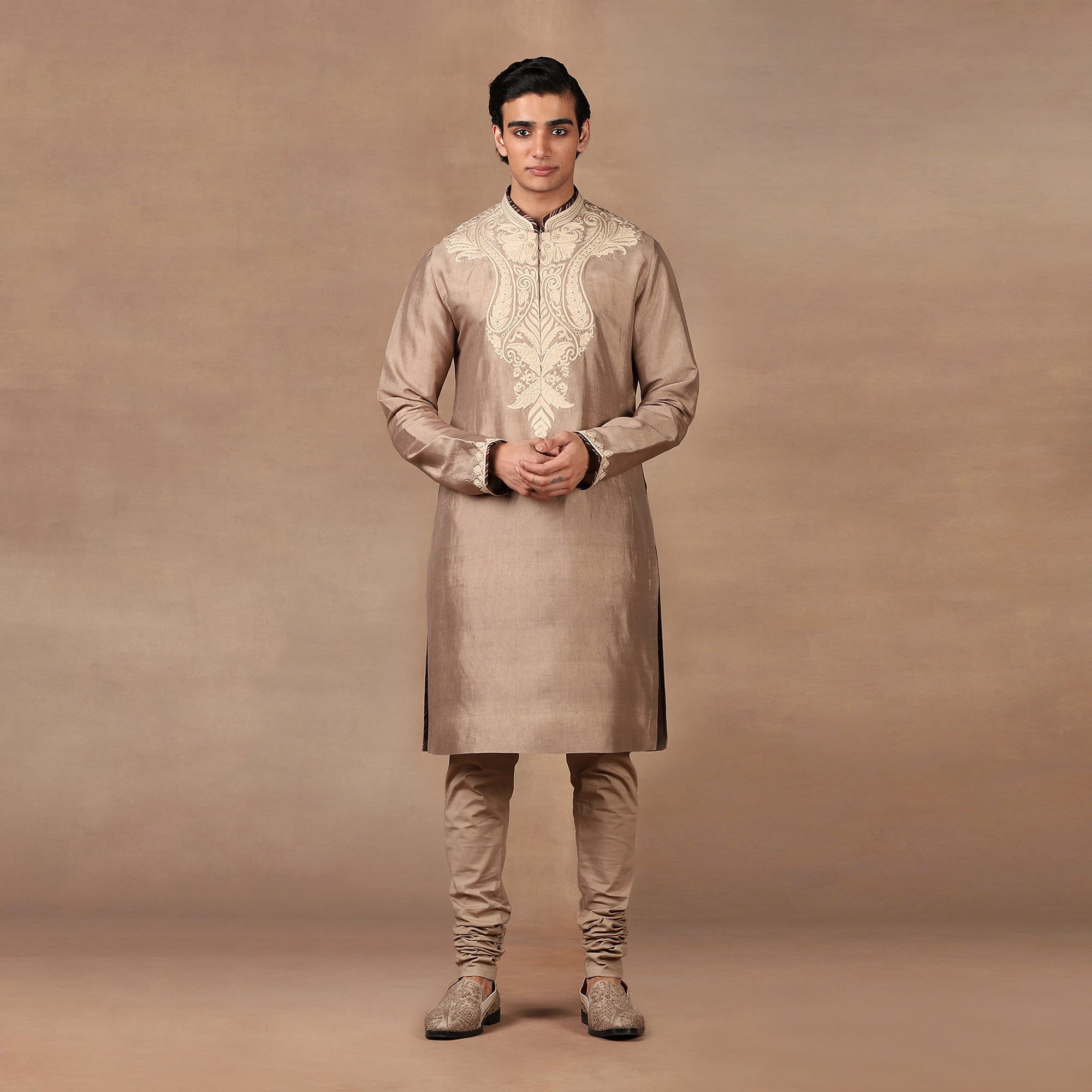 Warm Taupe Kurta Set | MURAQQA