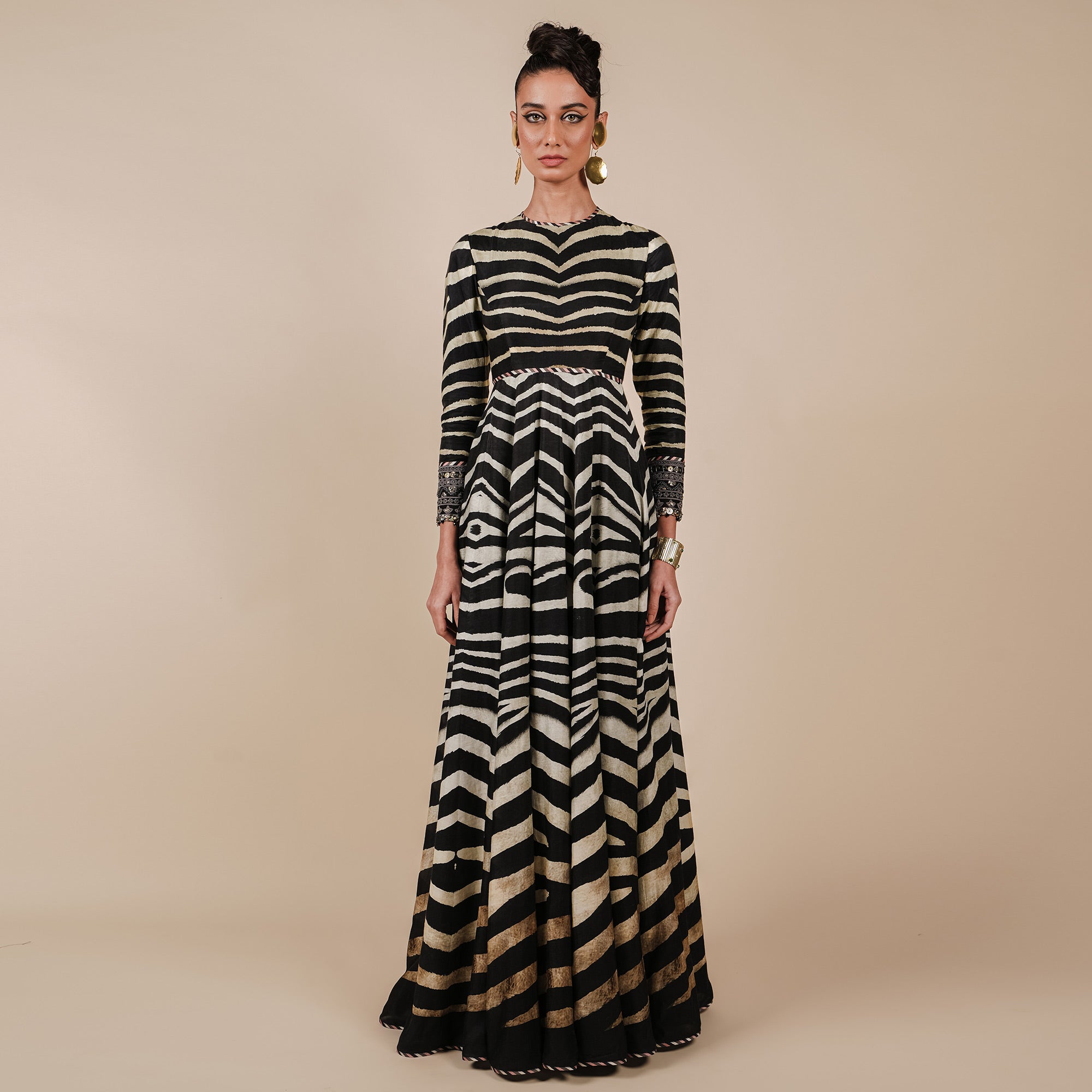 Zebra Print Anarkali | CHAR