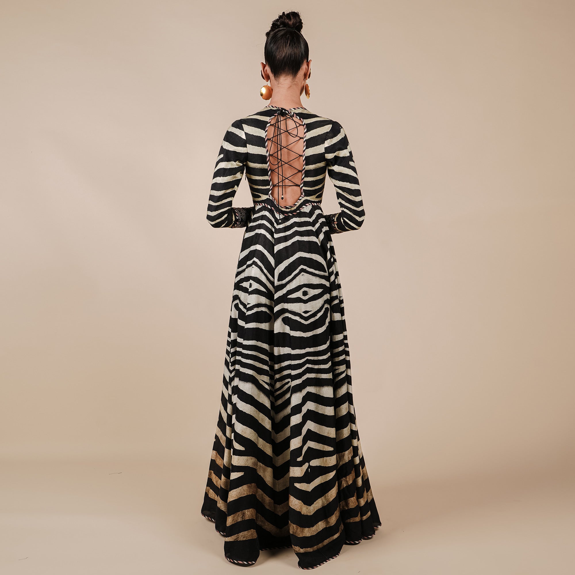 Zebra Print Anarkali | CHAR