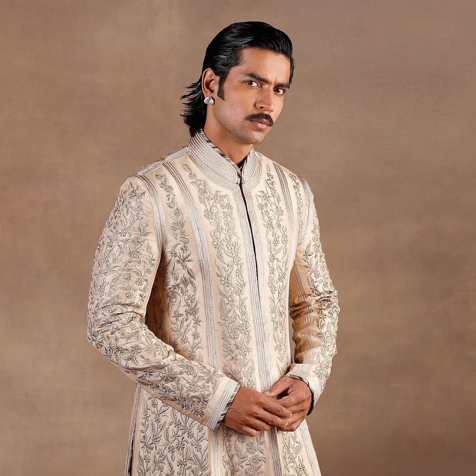 Almond Ivory Sherwani Set | EAST