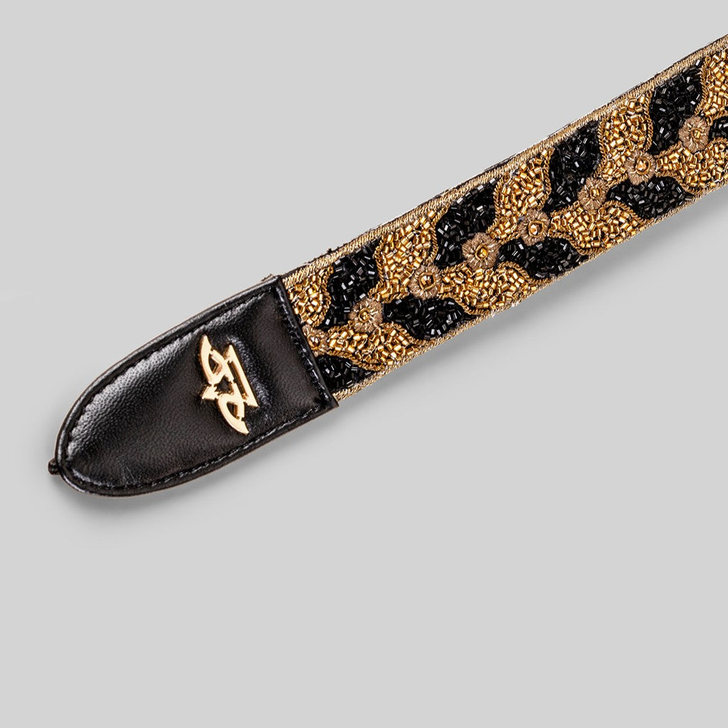 Antique Gold - Black Chevron Hairband