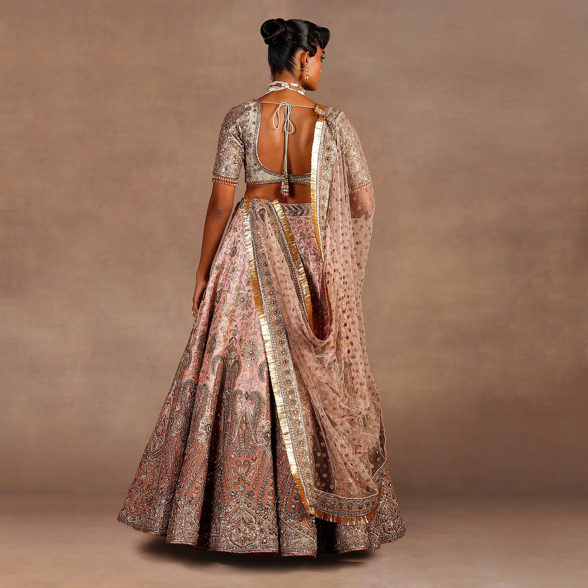 Baby Pink Ombre Lehenga Set | EAST