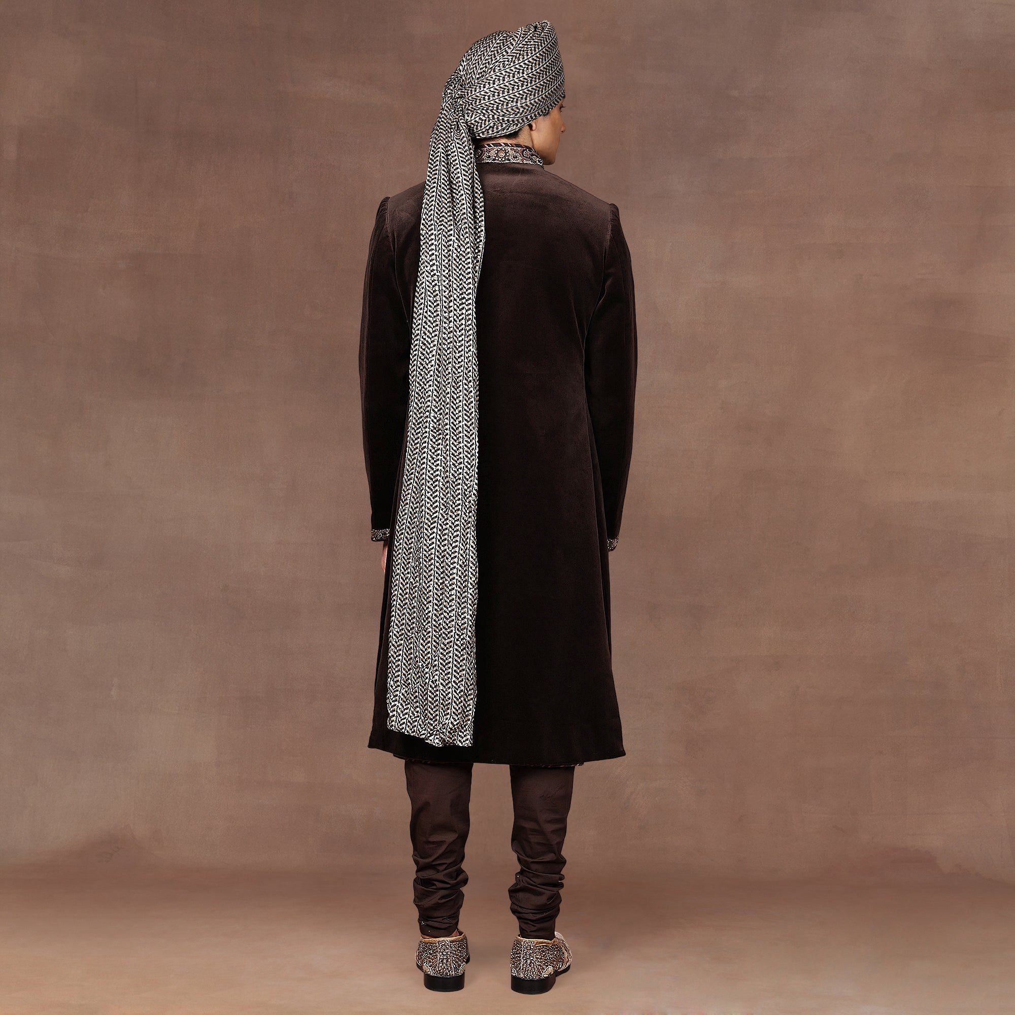 Banarasi Dot Chevron Safa | EAST