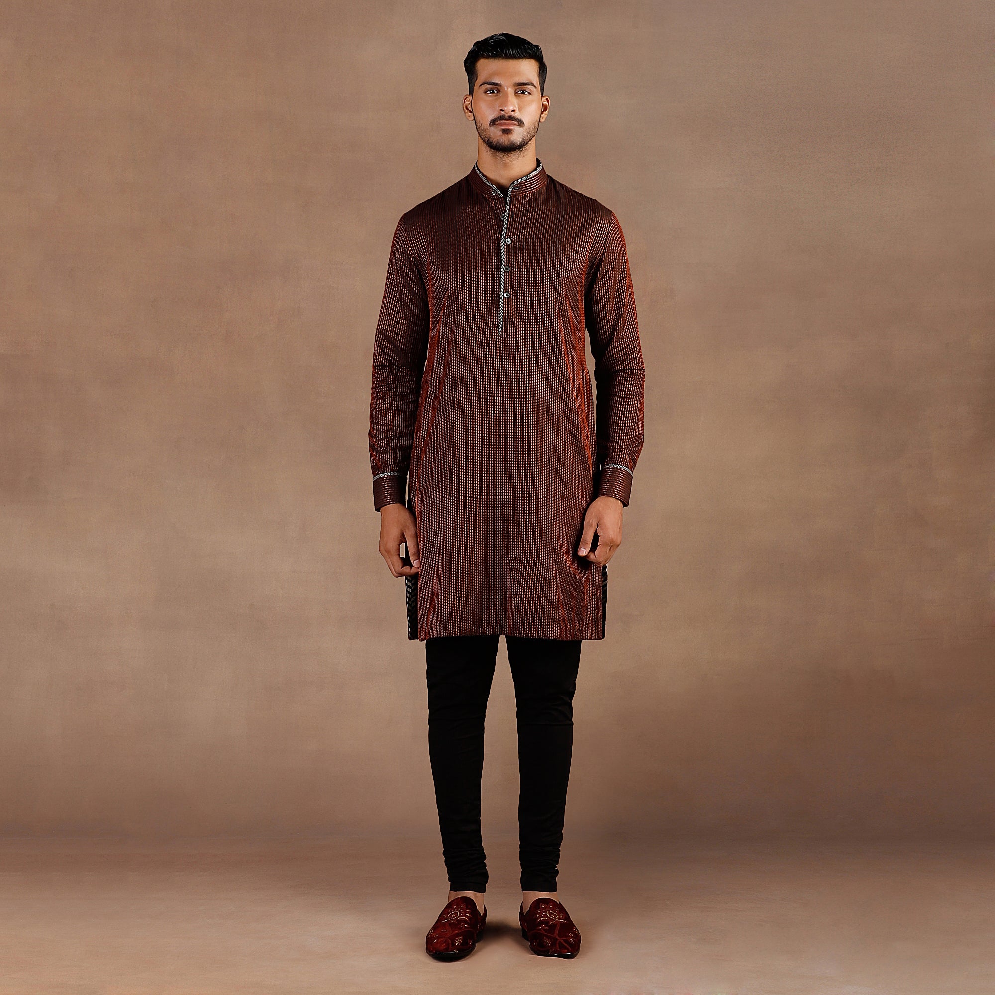 Black Velvet Nehru Jacket Set | EAST