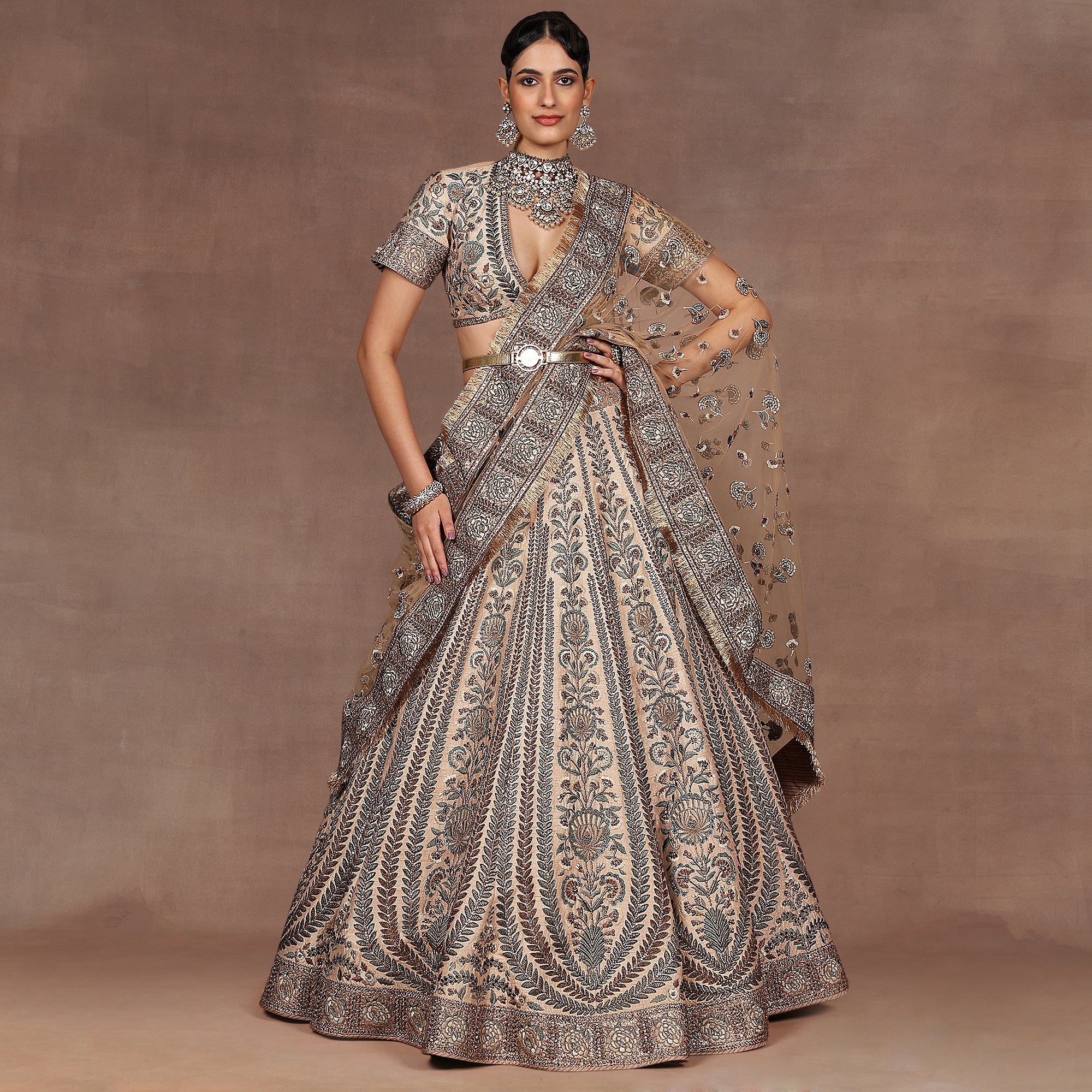 Blush Beige Lehenga Set | EAST