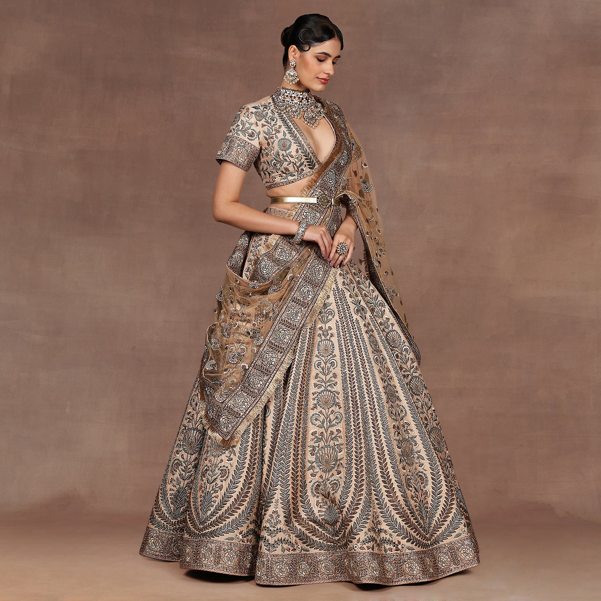 Blush Beige Lehenga Set | EAST