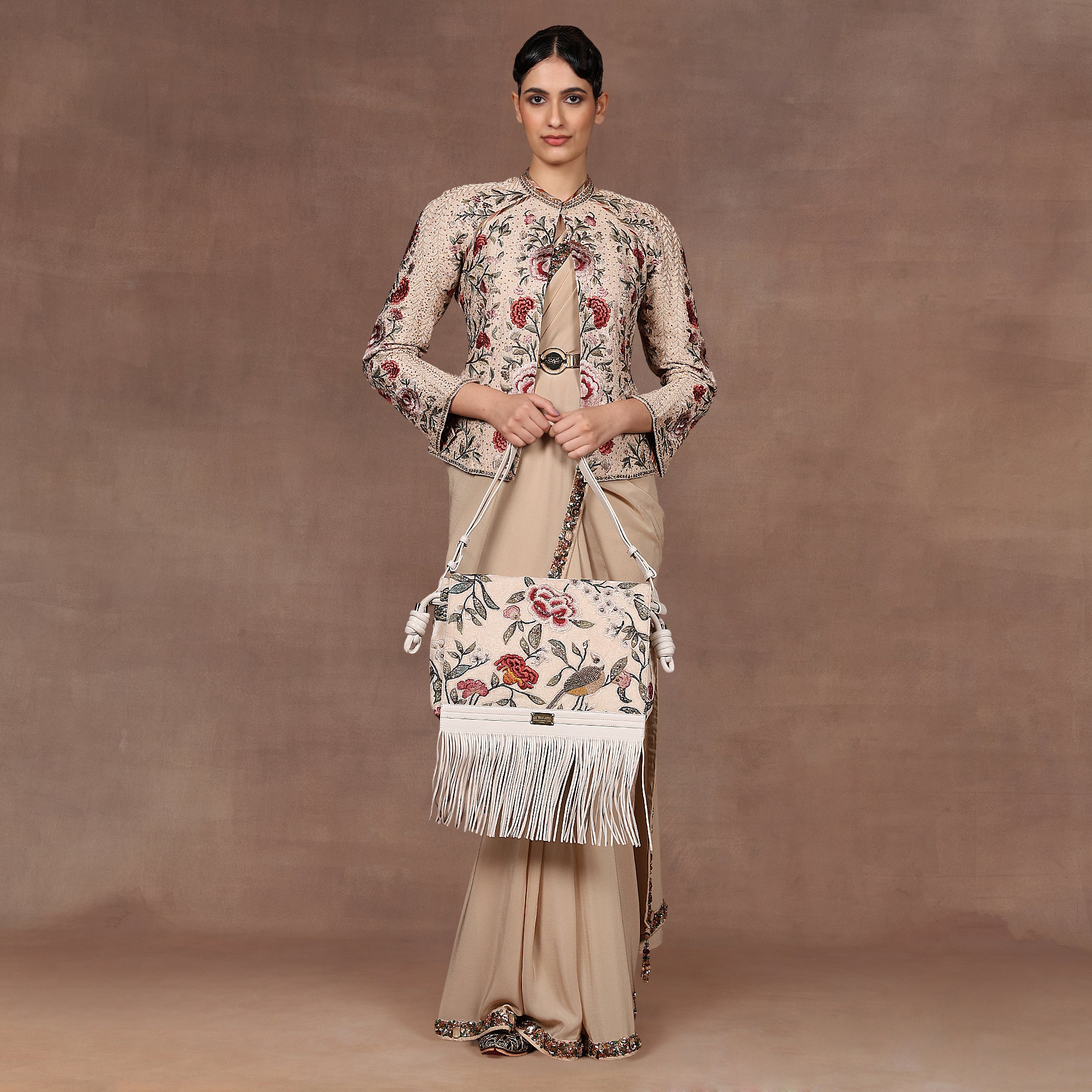 Blush Ivory Oversized Clutch Bag