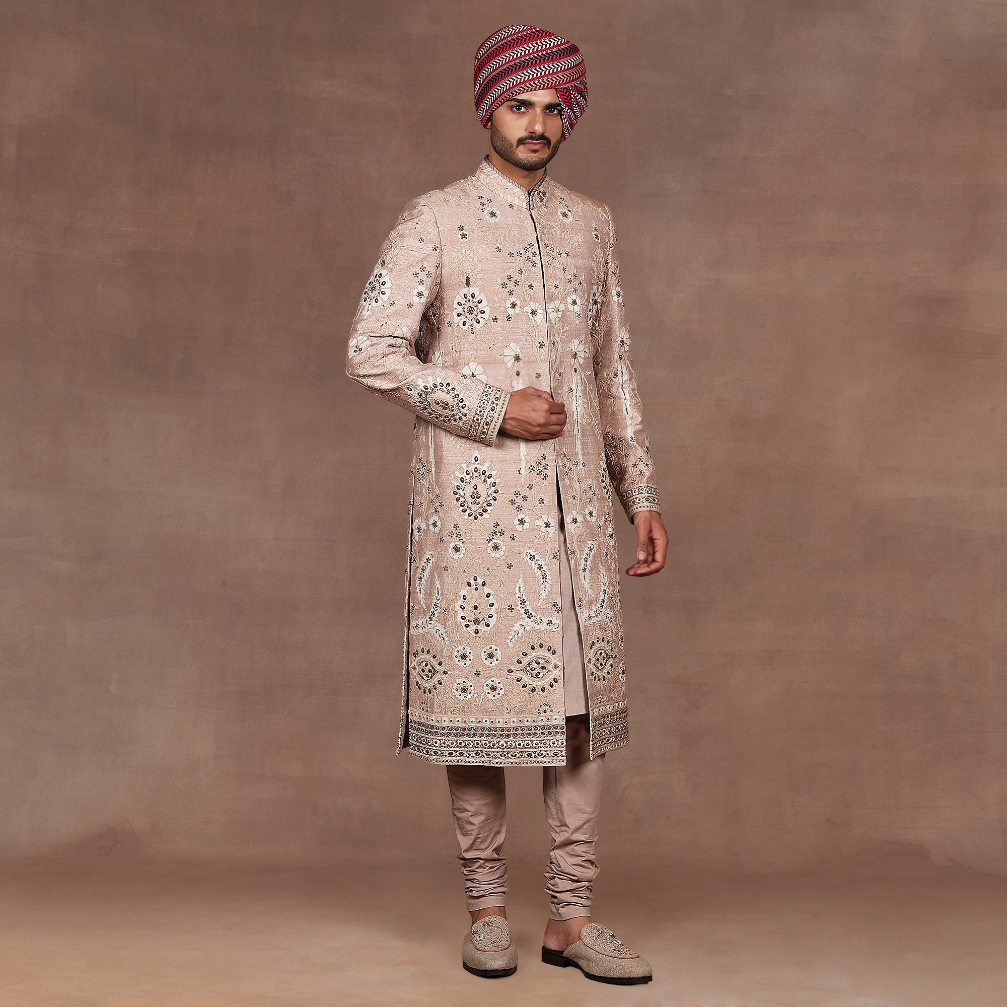 Blush Taupe Sherwani Set | EAST
