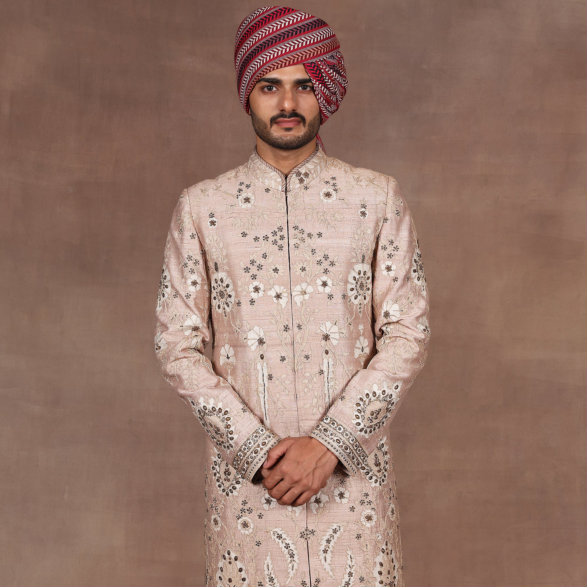 Blush Taupe Sherwani Set | EAST