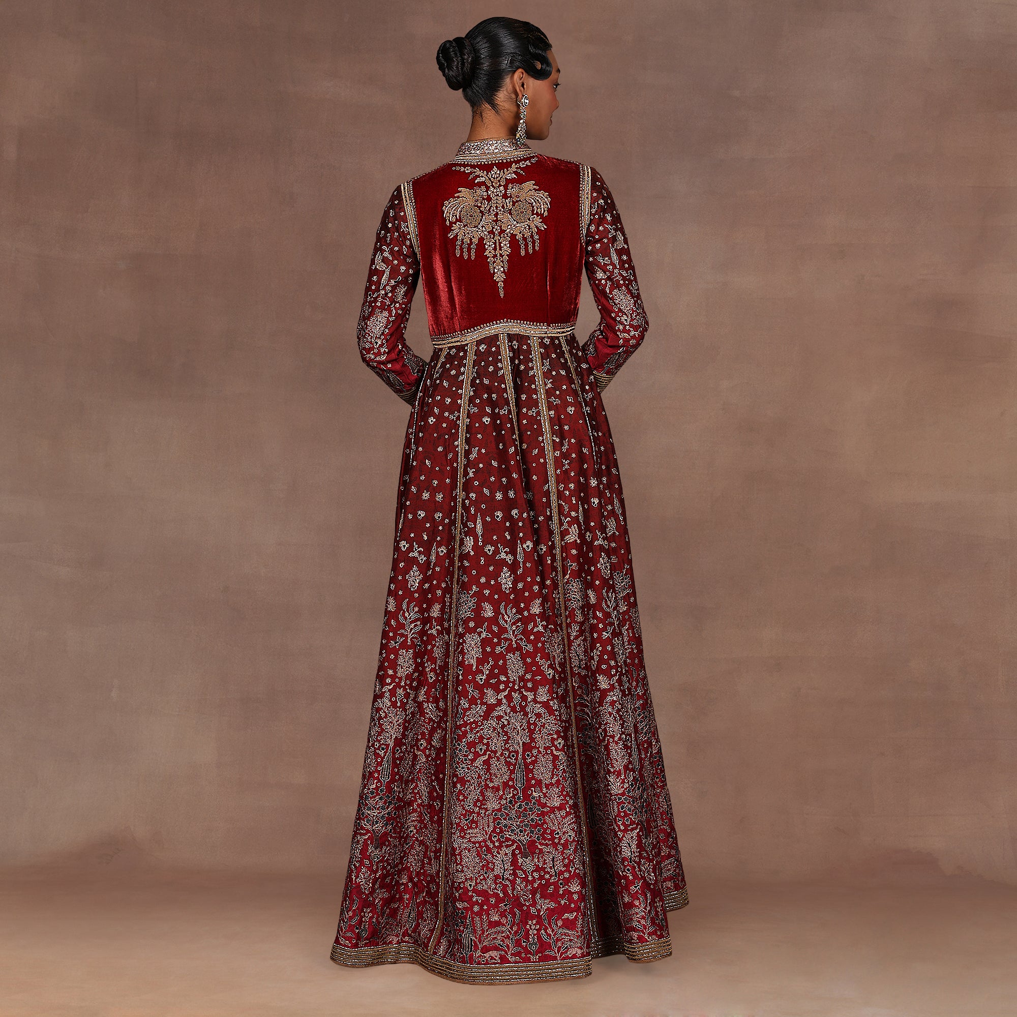 Burgundy Ombre Jacket Set | EAST