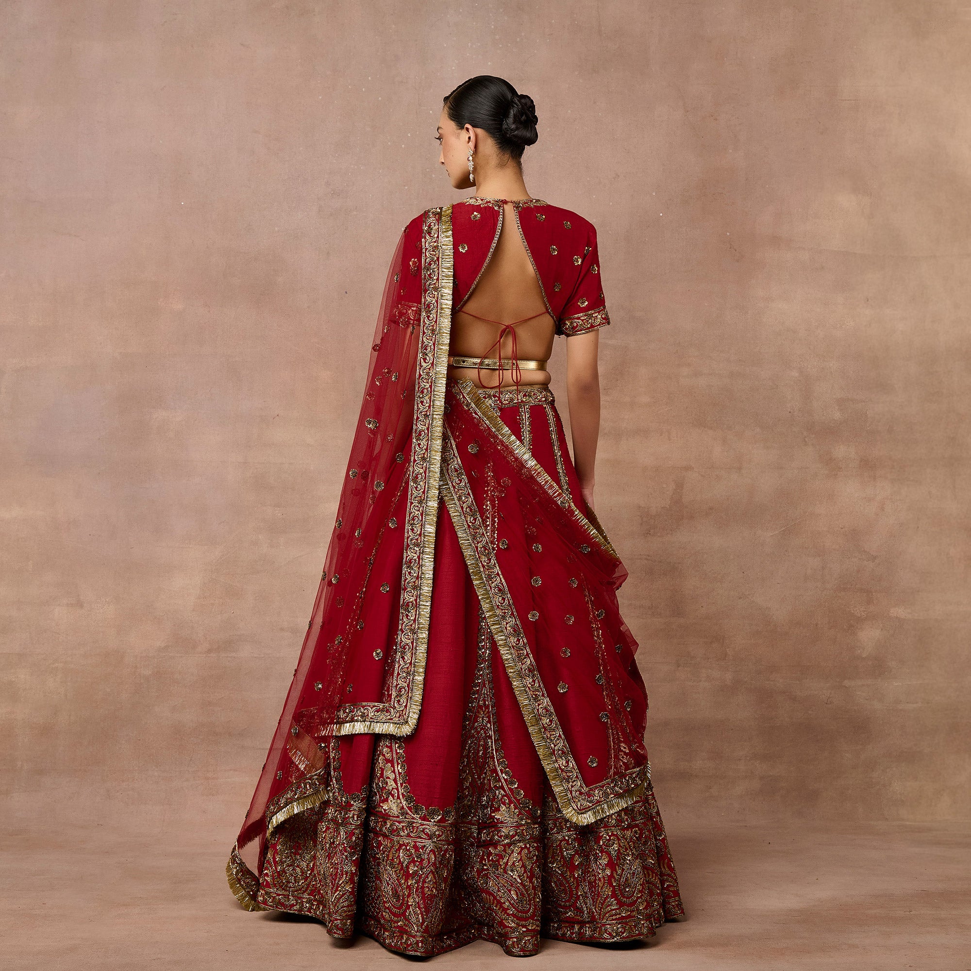 Carmine Red Lehenga Set | EAST