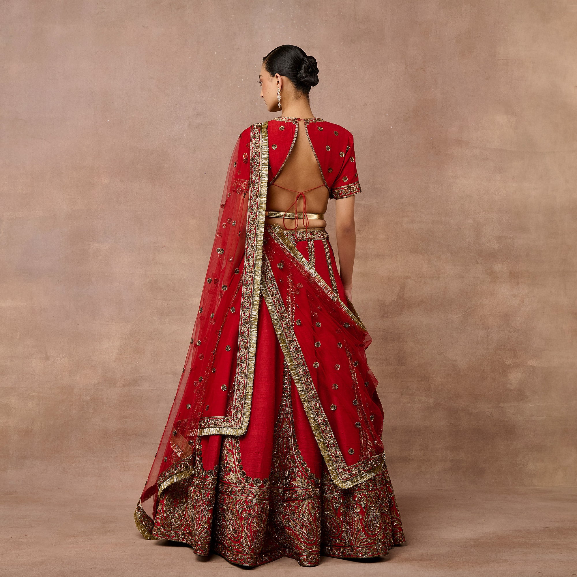 Cherry Red Lehenga Set | EAST