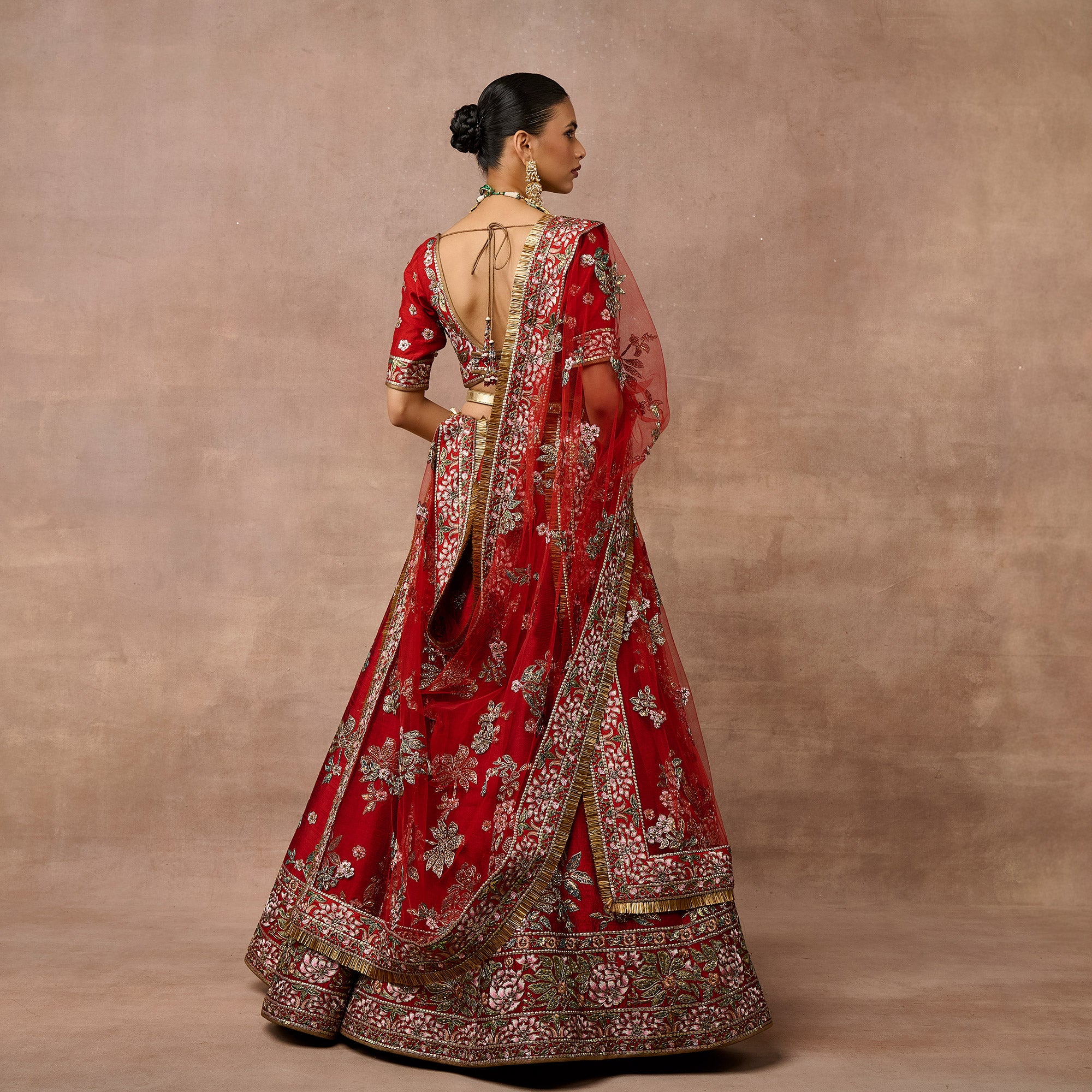 Deep Red Lehenga Set | EAST