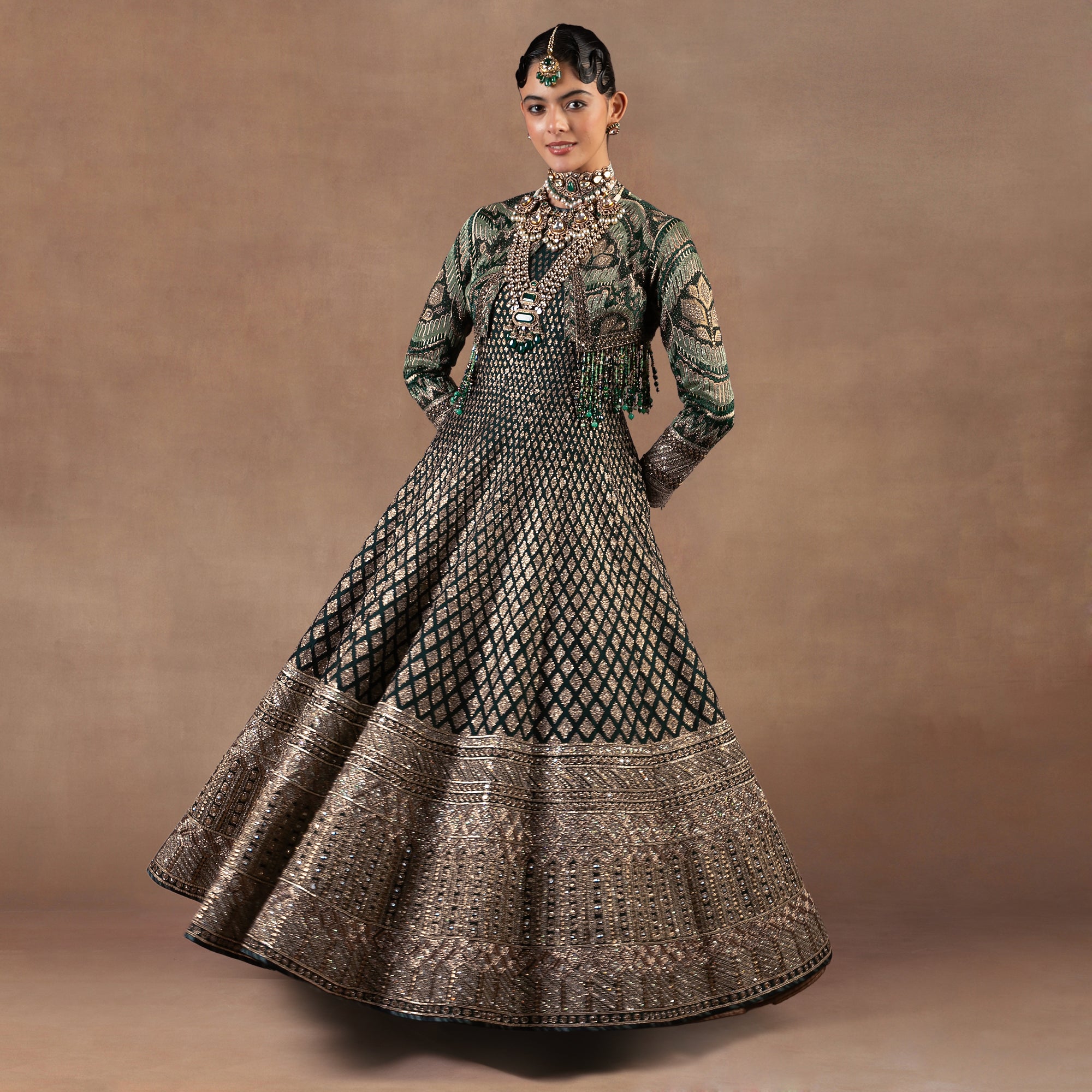 Emerald Ombre Anarkali Set | EAST